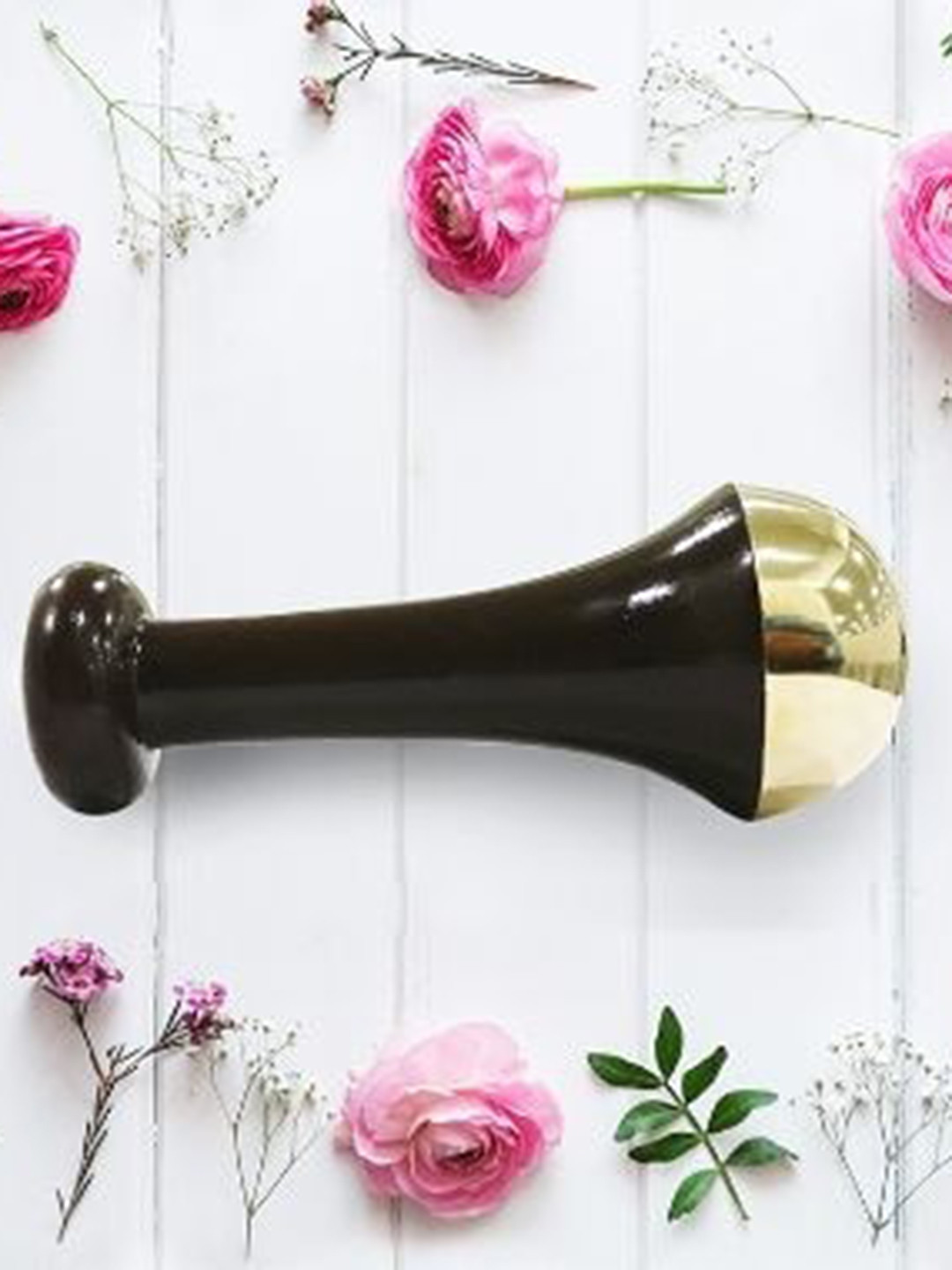 

Enable Nature Ayurveda Pure Kansa Metal Face & Body Massager - Gold & Brown