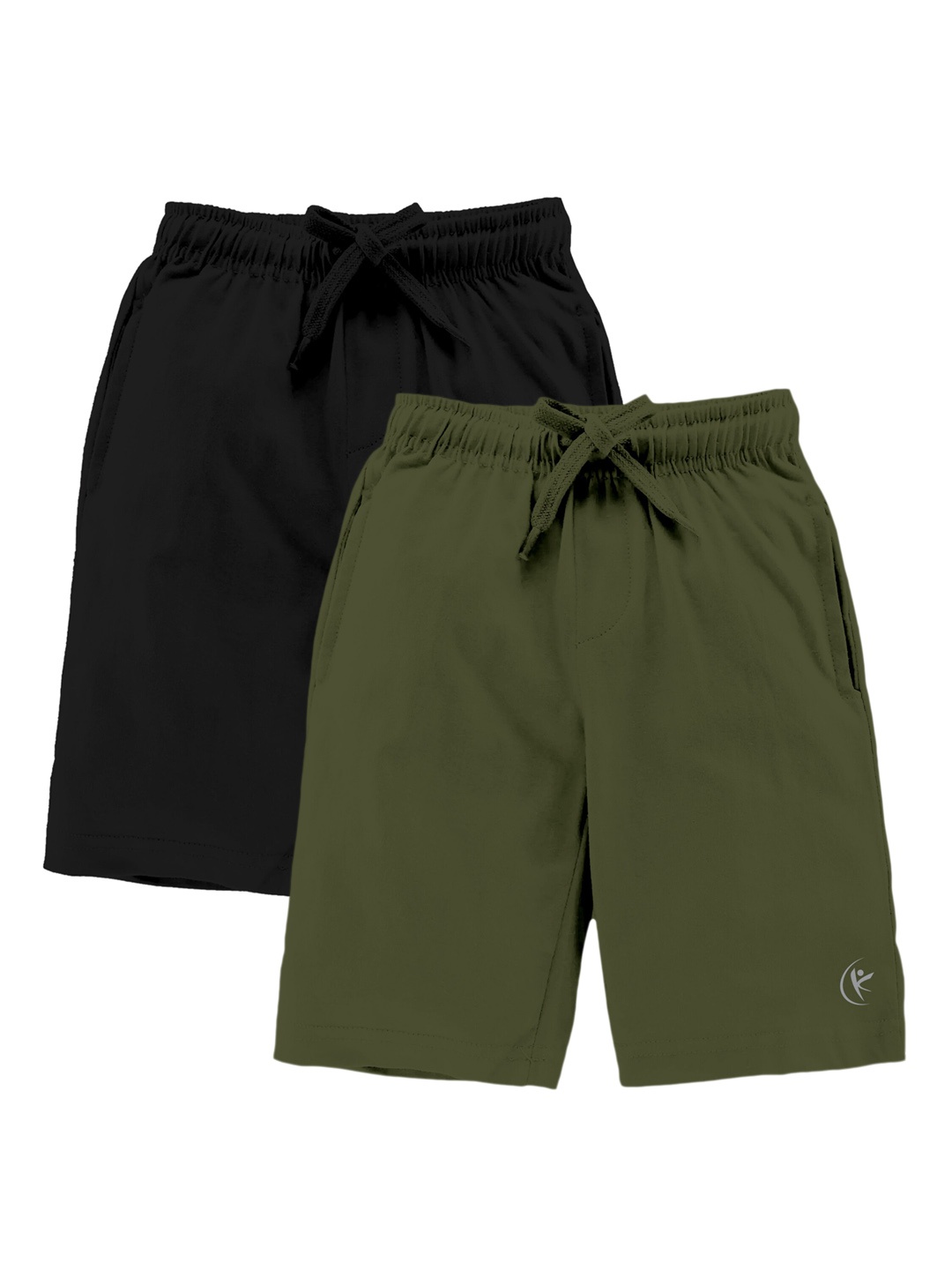

KiddoPanti Boys Pack Of 2 Cotton Shorts, Black
