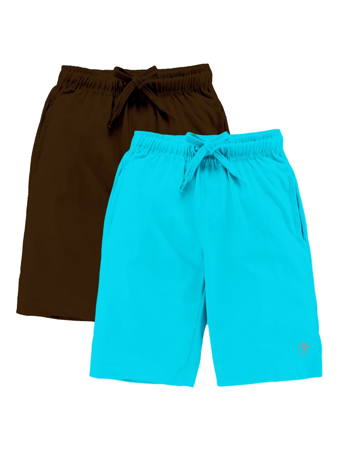 

KiddoPanti Boys Pack Of 2 Cotton High-Rise Shorts, Coffee brown