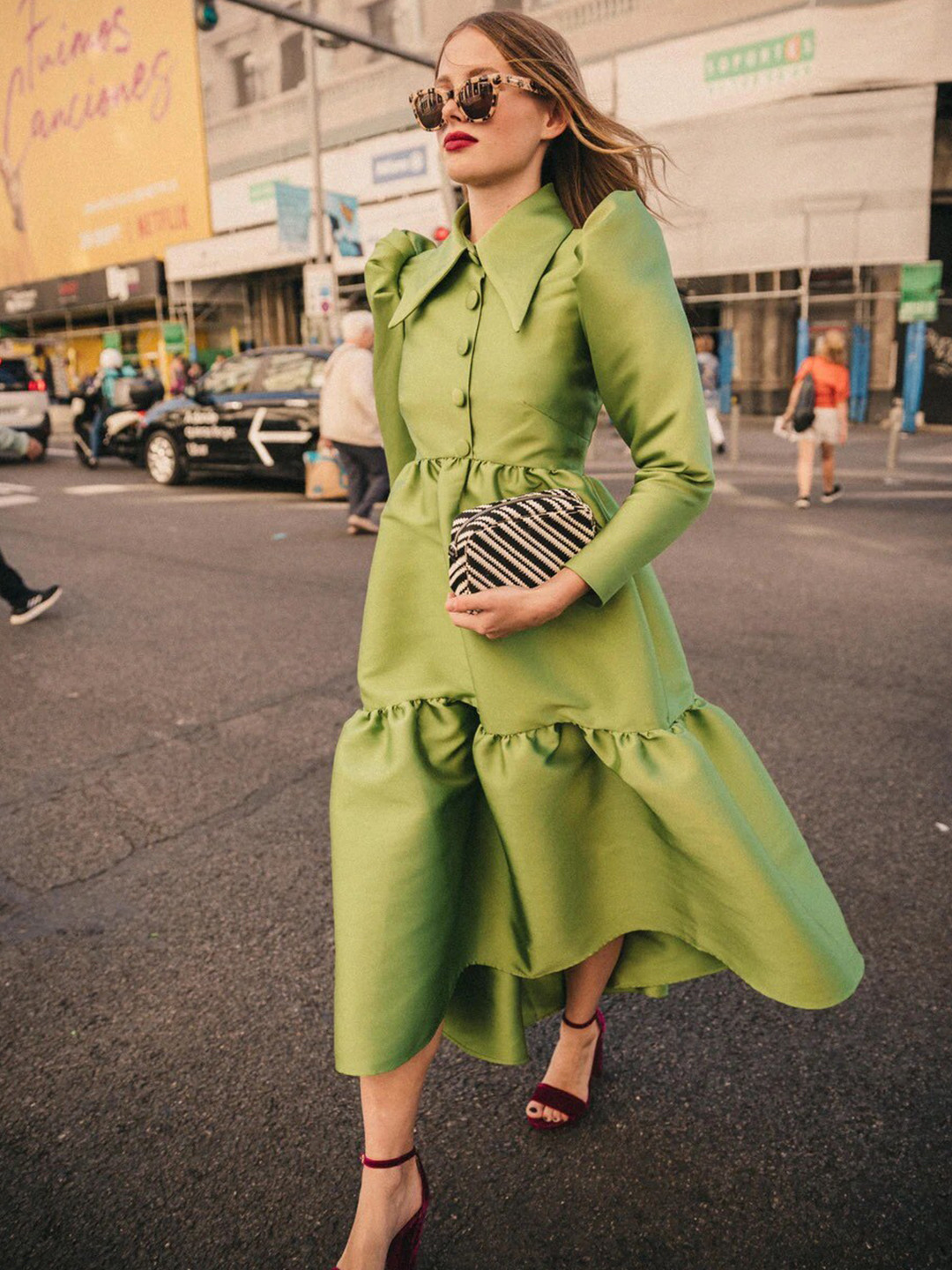 

KHUSHBOO AND PANKAJ Green Shirt Midi Dress