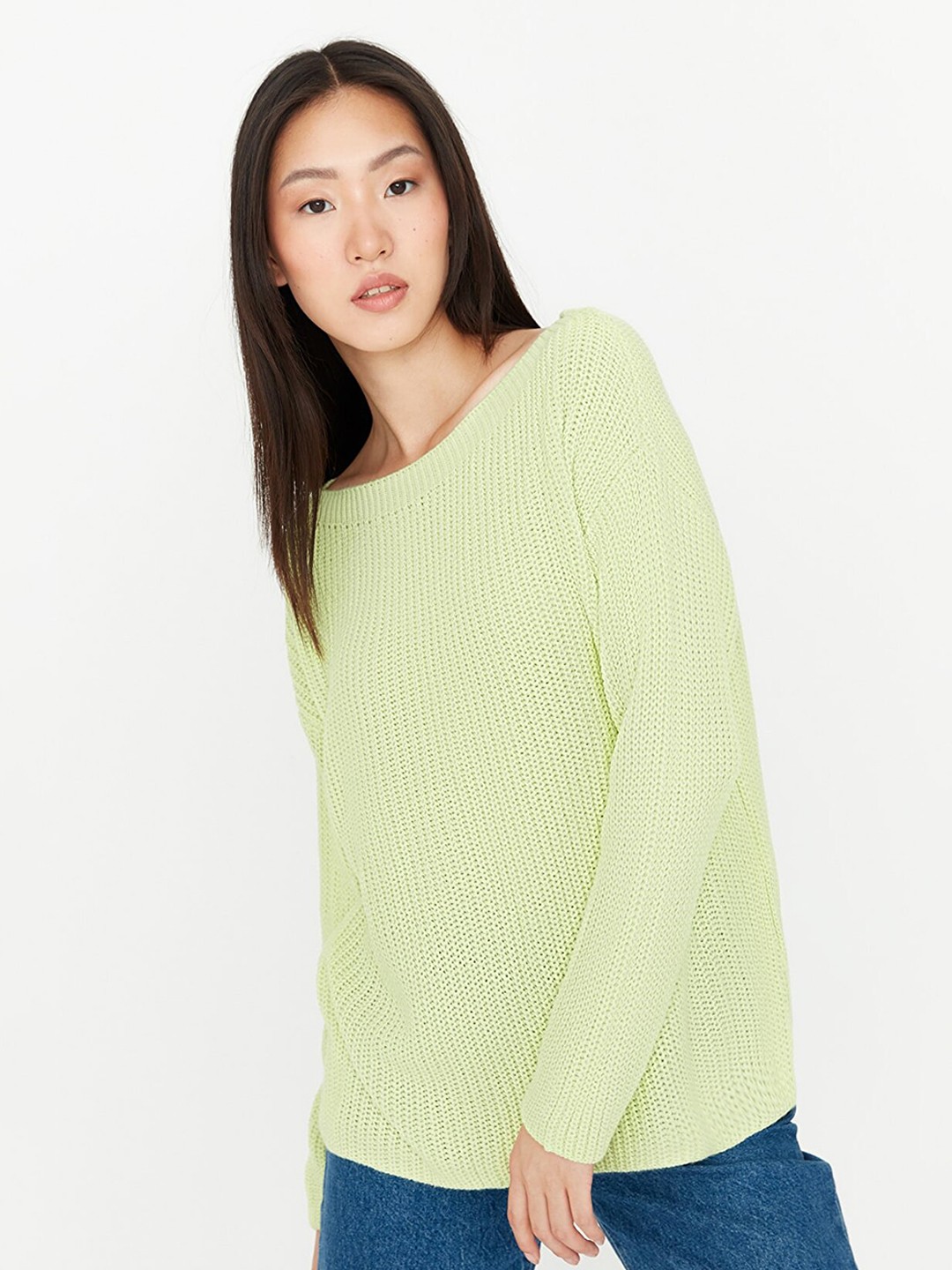 

Trendyol Women Lime Green Pullover