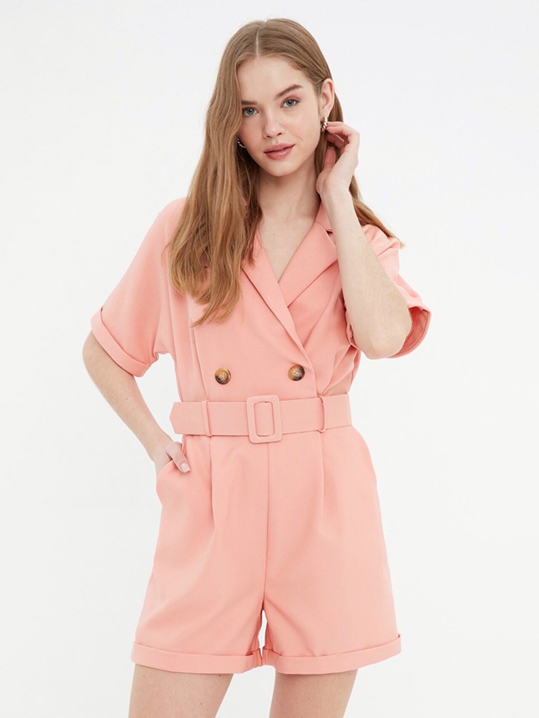

Trendyol Women Rose Solid Jumpsuit