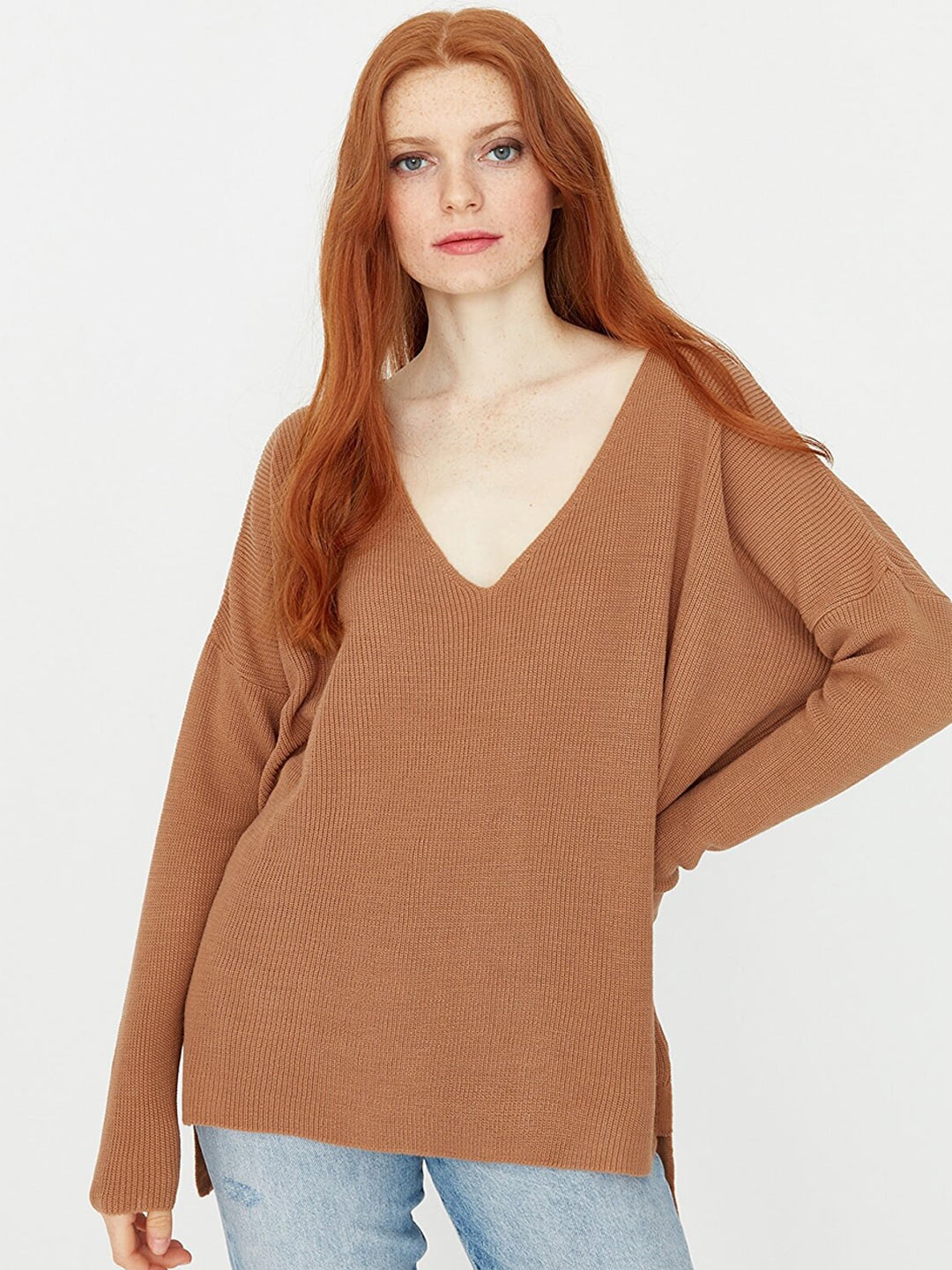 

Trendyol Women Brown Pullover