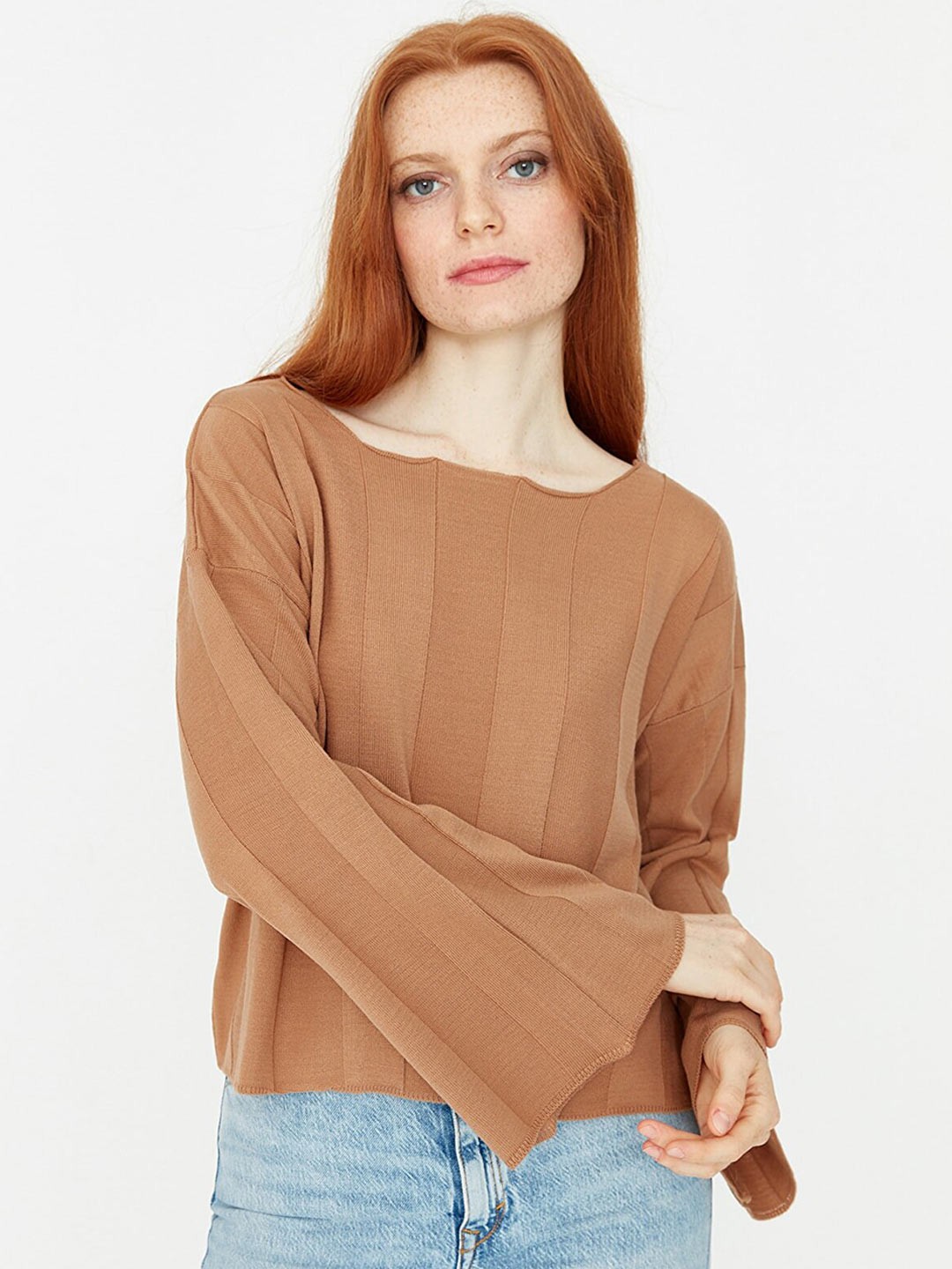 

Trendyol Women Brown Pullover