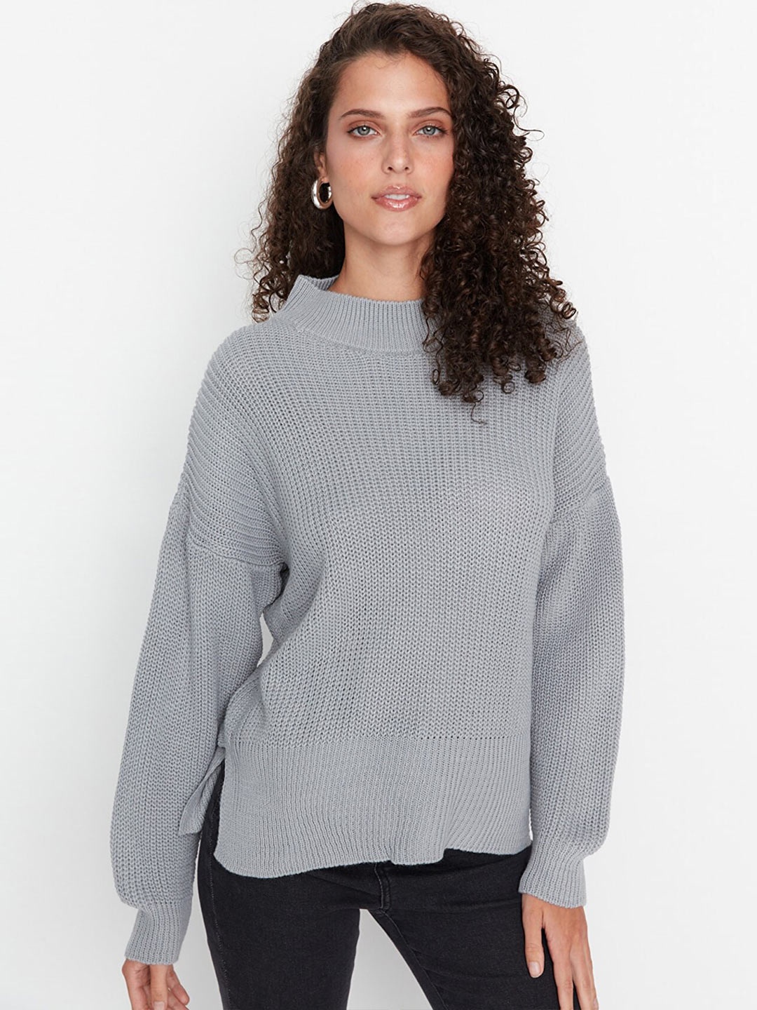 

Trendyol Women Grey Pullover