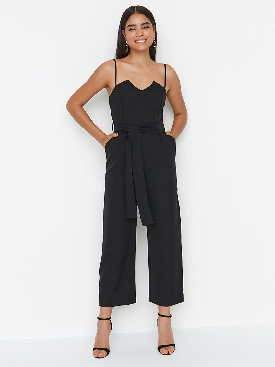 

Trendyol Black Basic Solid Jumpsuit