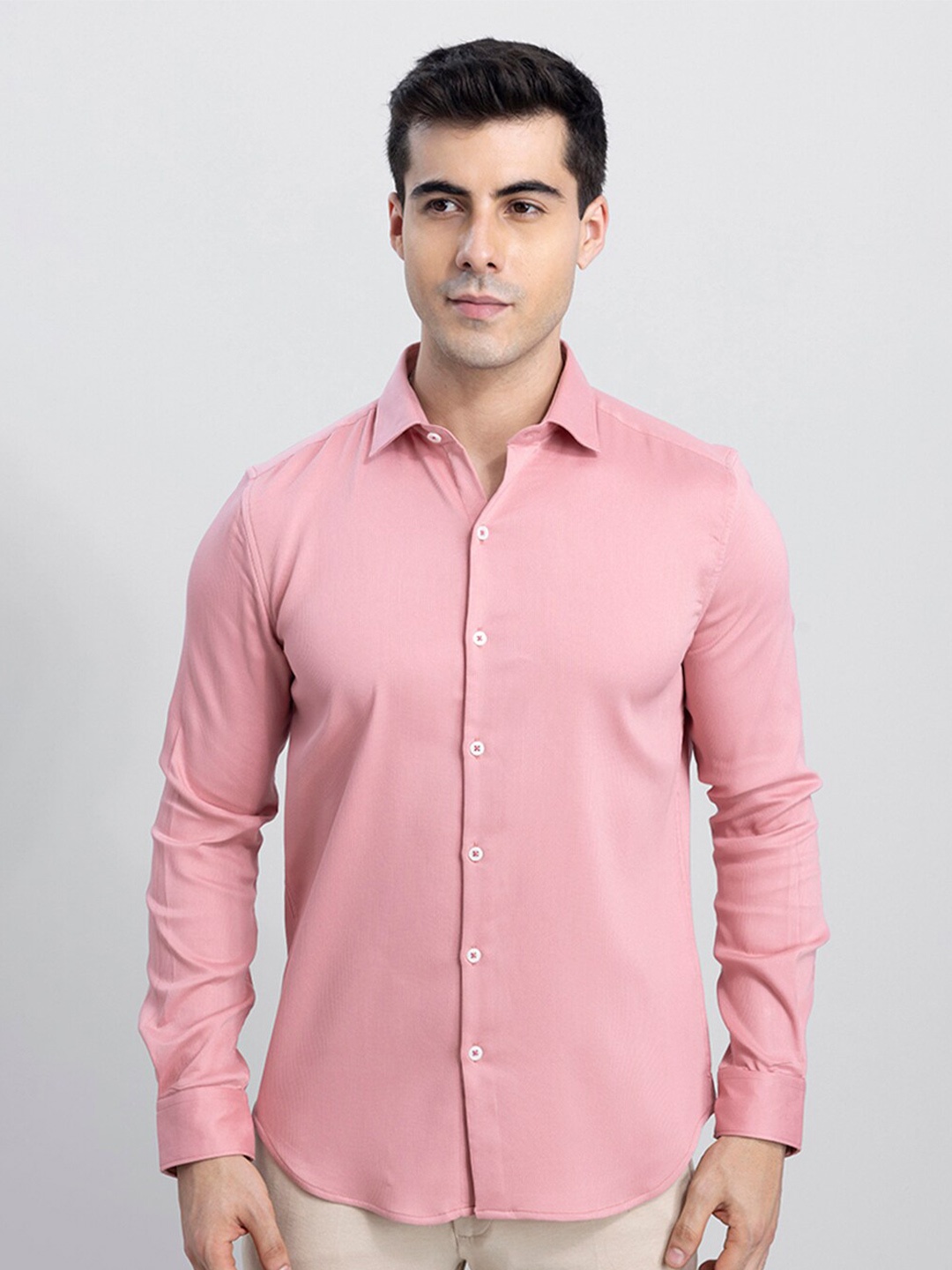 

Snitch Men Pink Slim Fit Casual Shirt