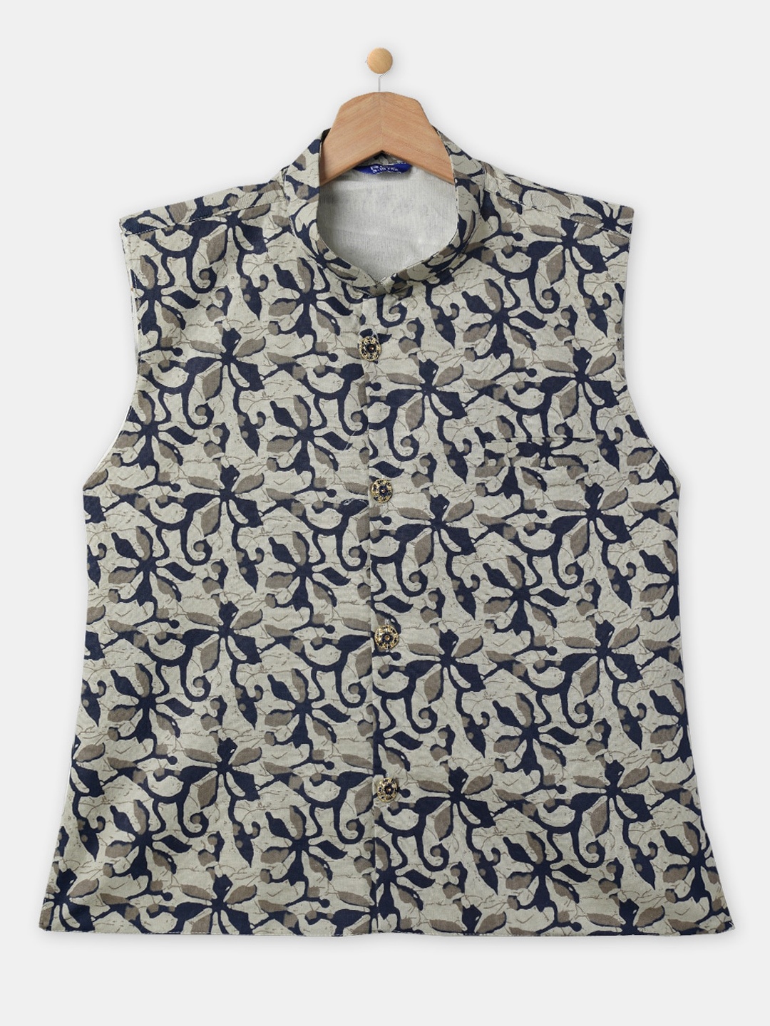 

R&B Boys Blue Floral Printed Cotton Casual Shirt