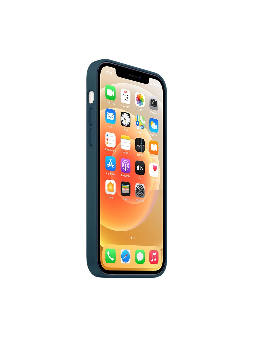 

TREEMODA Blue Solid Silicone Apple iPhone 14 Pro Back Case