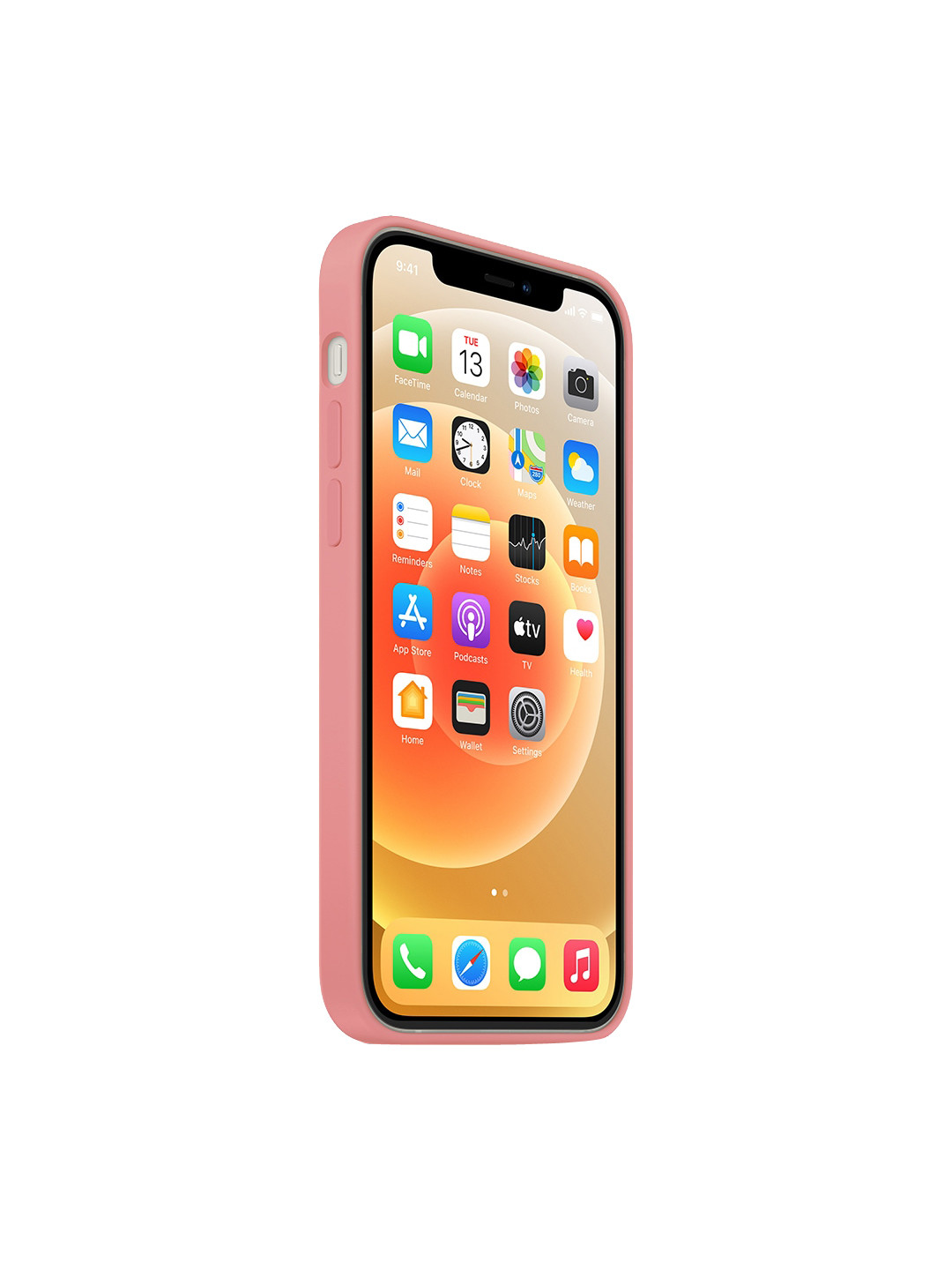 

TREEMODA Pink Solid Silicone Apple iPhone 12/12PRO Back Case