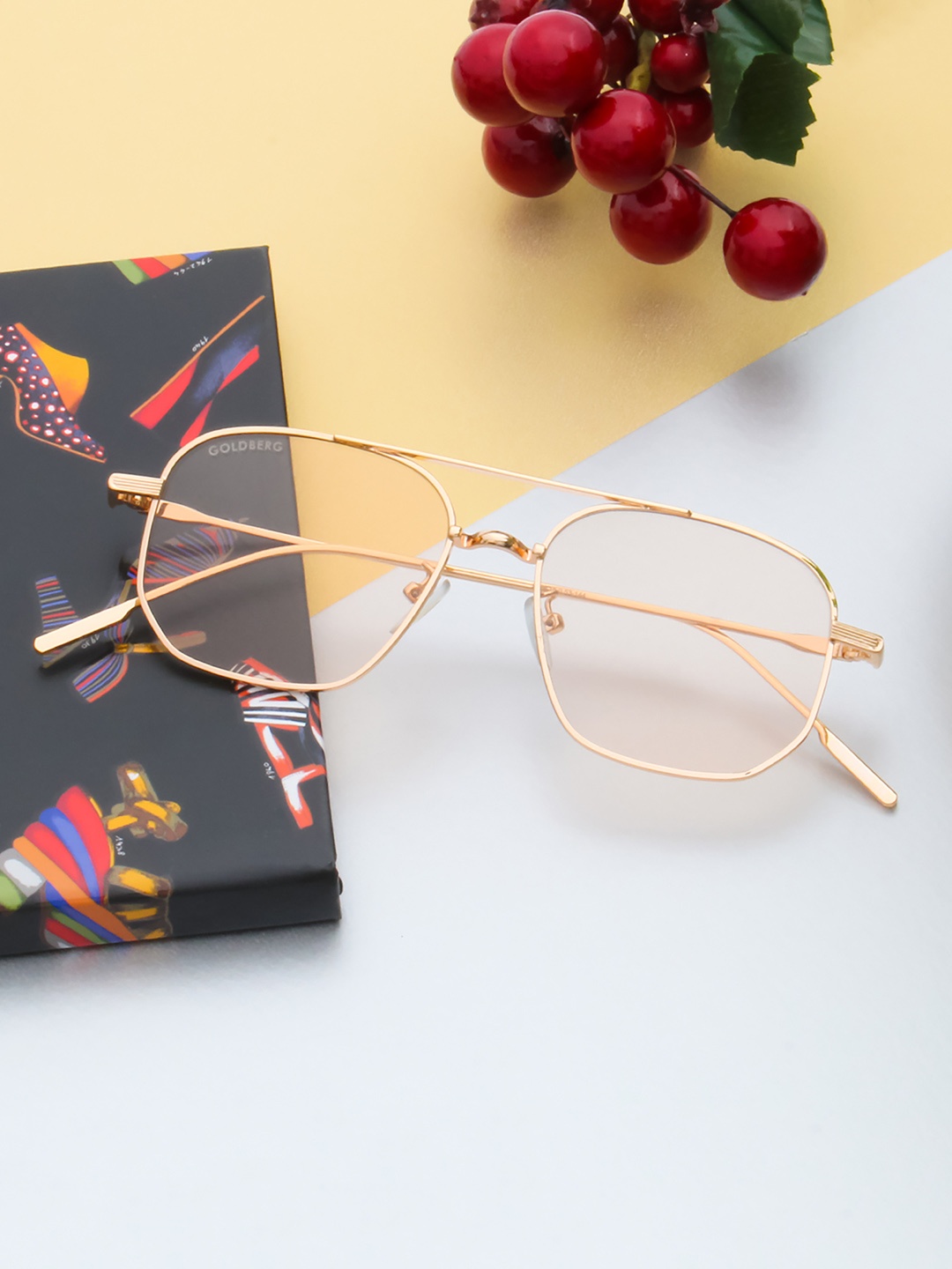

Gold Berg Brown Lens & Gold-Toned Sunglasses with UV Protected Lens- GB-2175_GLD-BRN