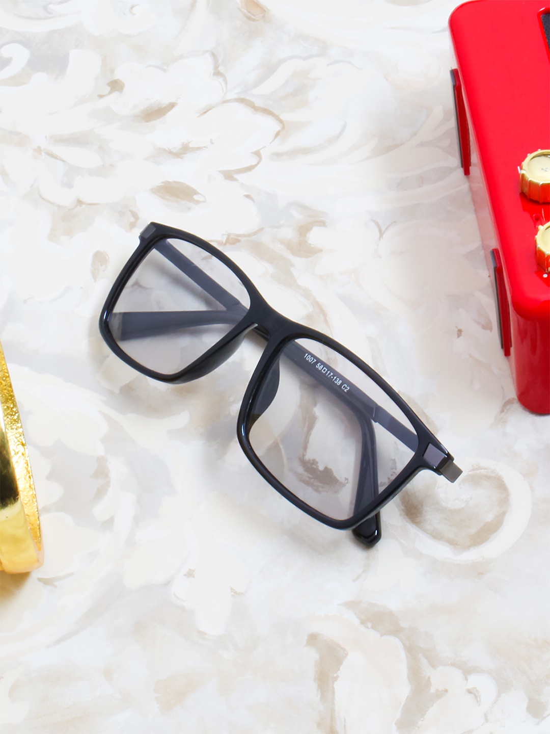 

Gold Berg Grey Lens & Black Wayfarer Sunglasses with UV Protected Lens- GB-1007_BLK