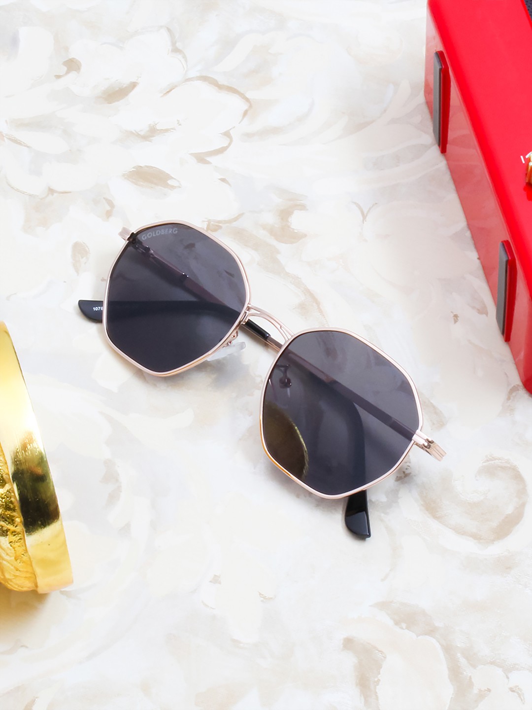 

Gold Berg Grey Lens & Gold-Toned Sunglasses with UV Protected Lens GB-1076_GLD-BLK