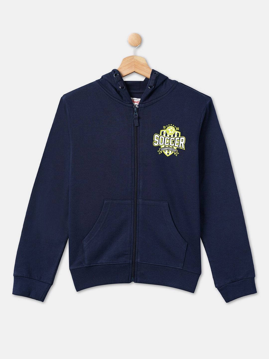

R&B Boys Navy Blue Hooded Cotton Sweatshirt