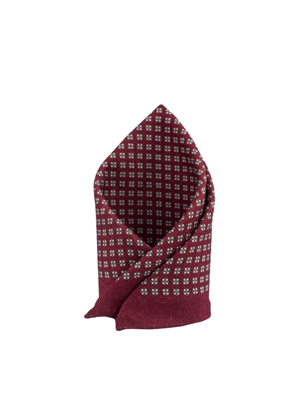 

The Tie Hub Men Maroon Floral Printed Printed Pocket Square