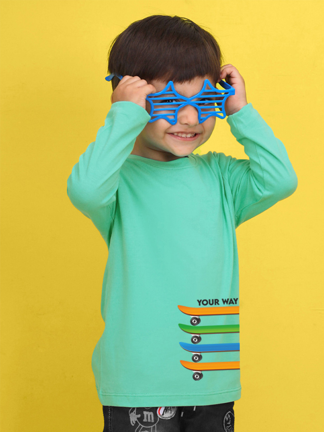 

NUSYL Kids Green Pure Cotton T-shirt