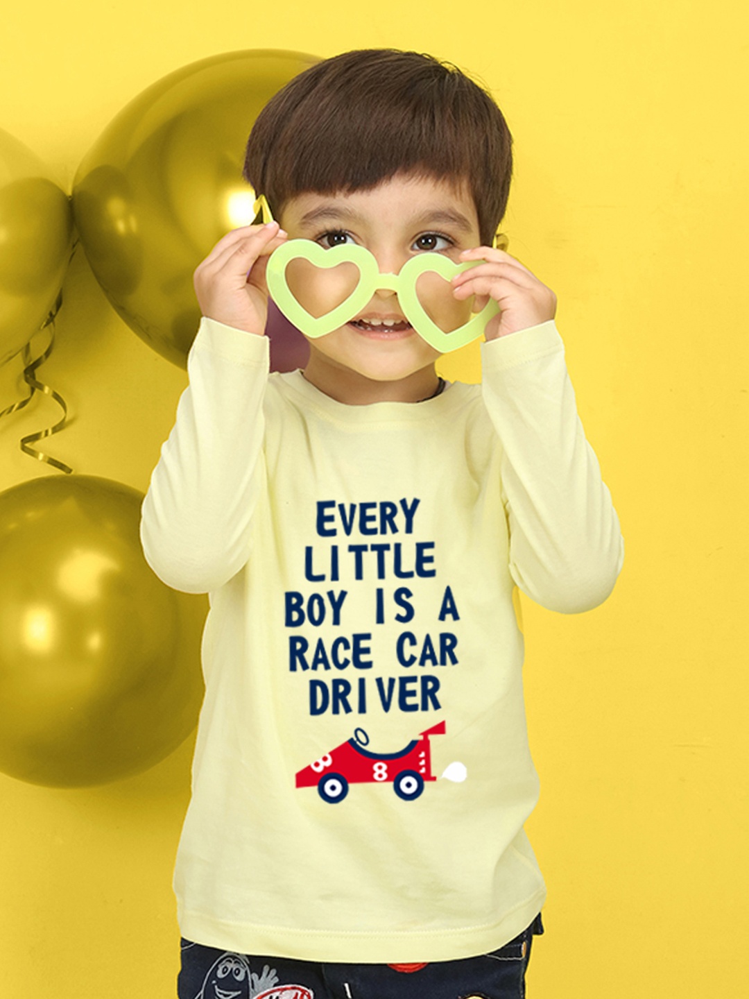 

NUSYL Kids Peach-Coloured Printed Pure Cotton T-shirt