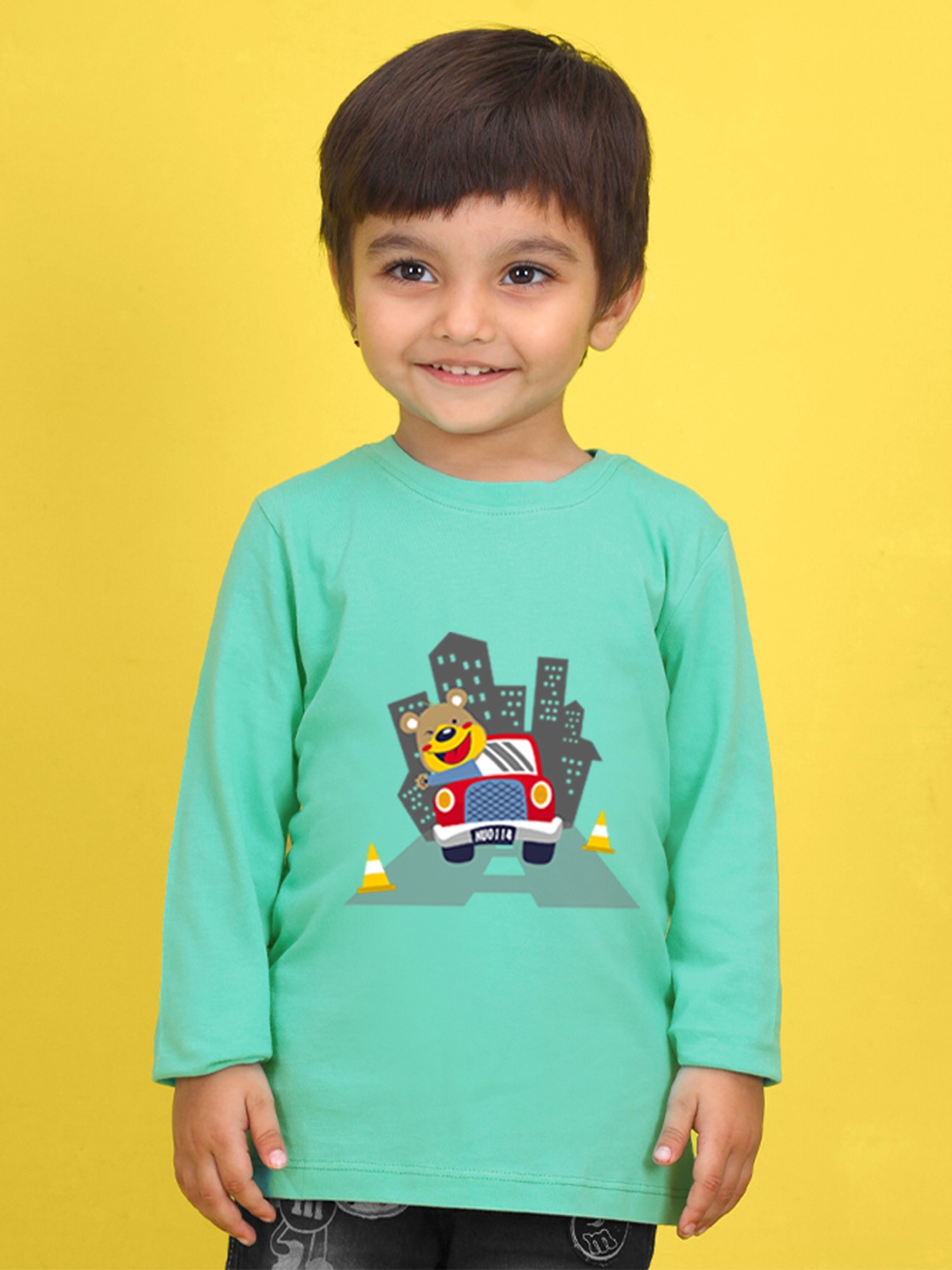 

NUSYL Kids Yellow Pure Cotton T-shirt