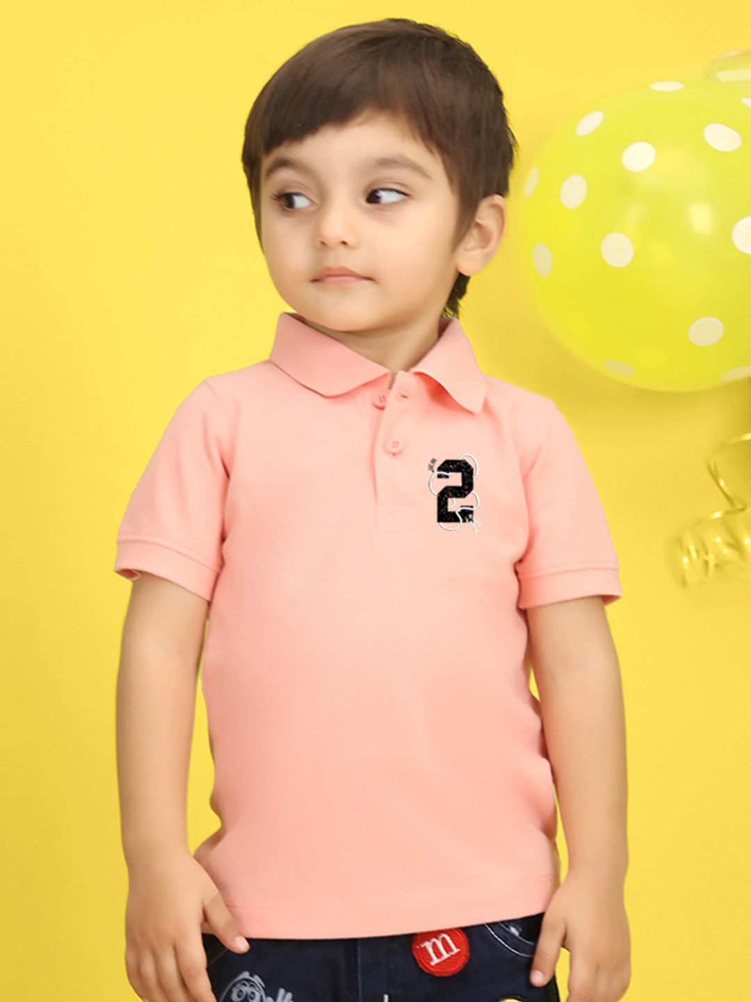 

NUSYL Kids Pink Printed Pure Cotton T-shirt