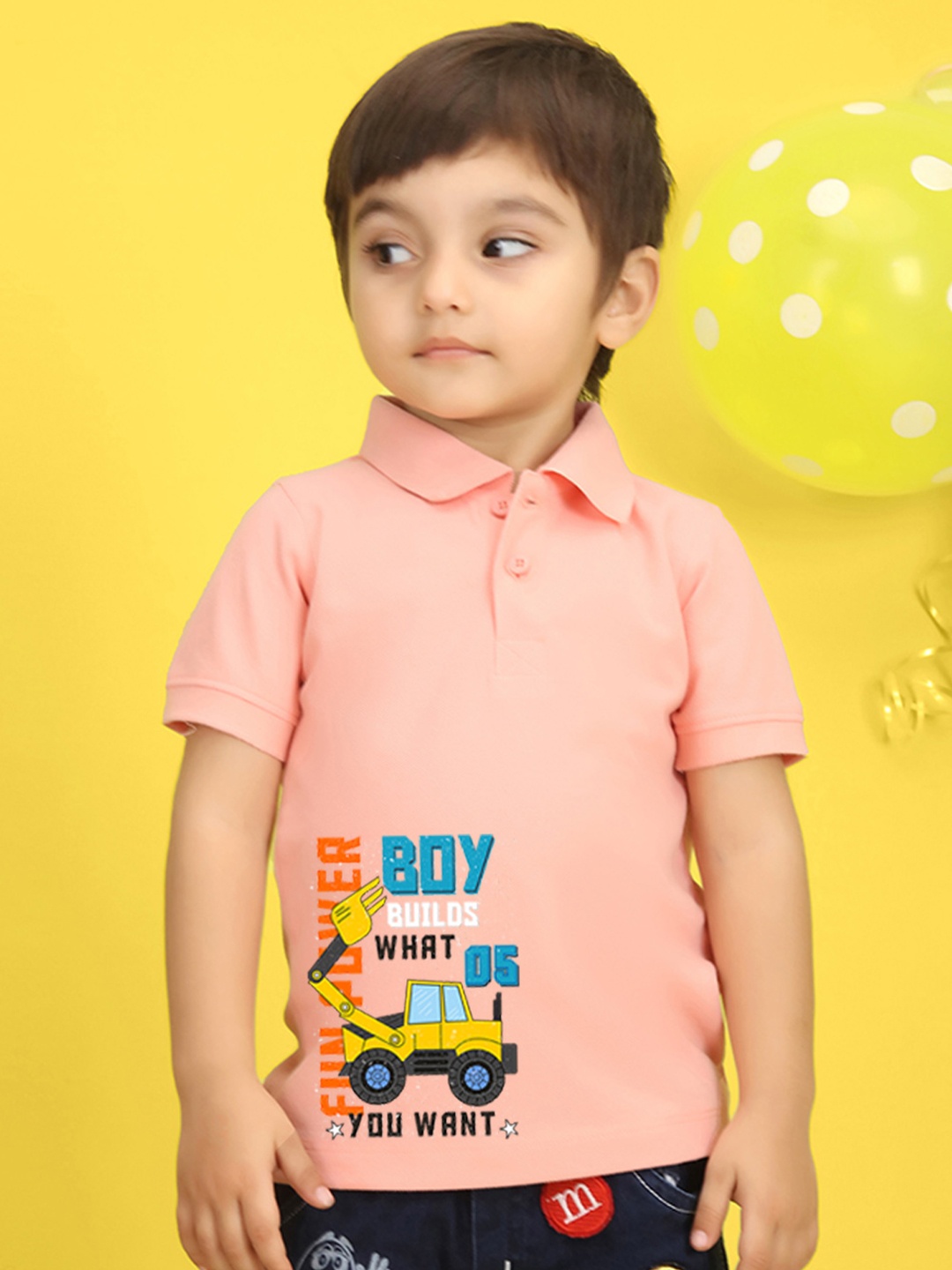 

NUSYL Kids Green Typography Printed Pure Cotton T-shirt