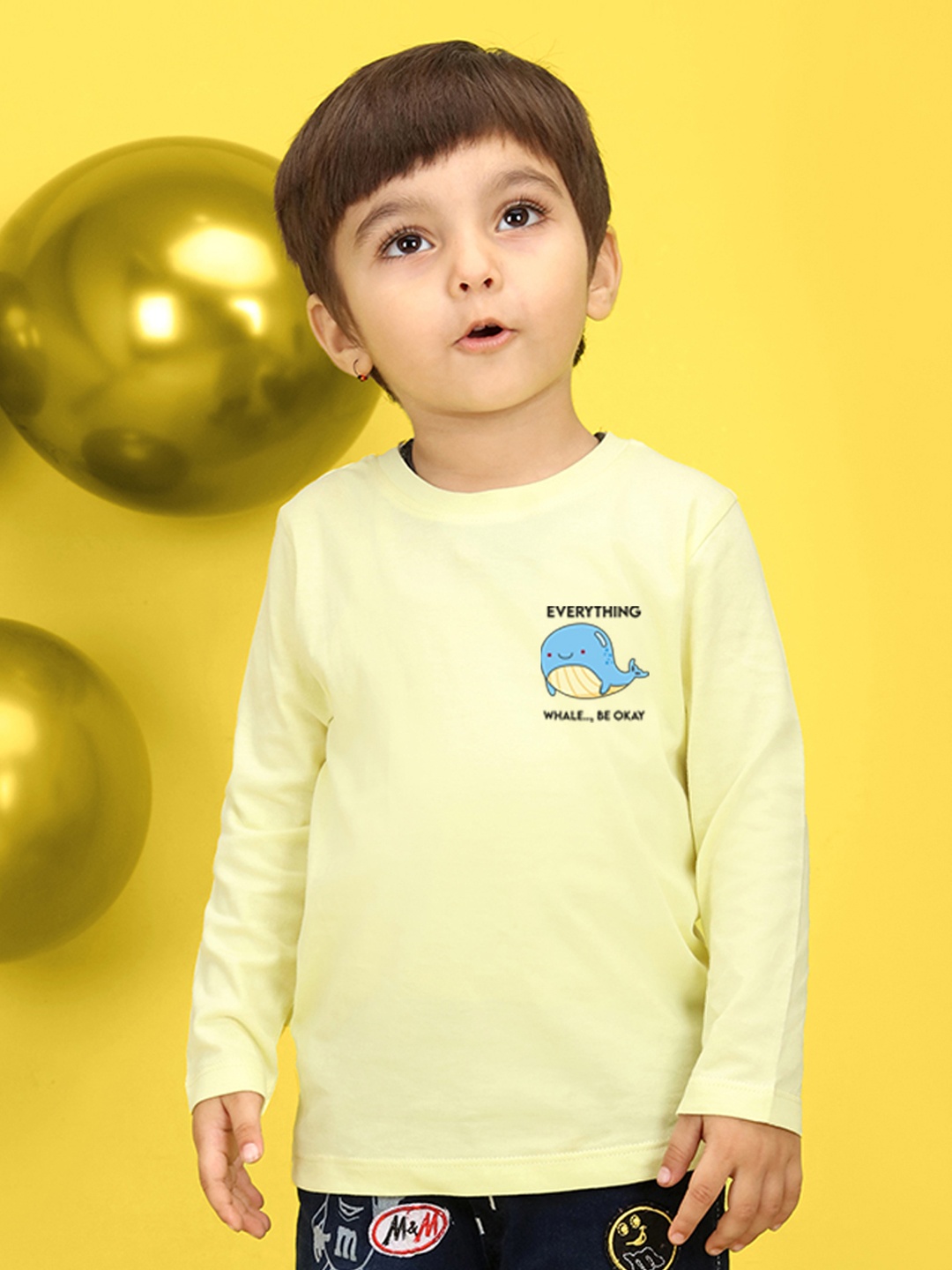 

NUSYL Kids Blue Printed Pure Cotton T-shirt