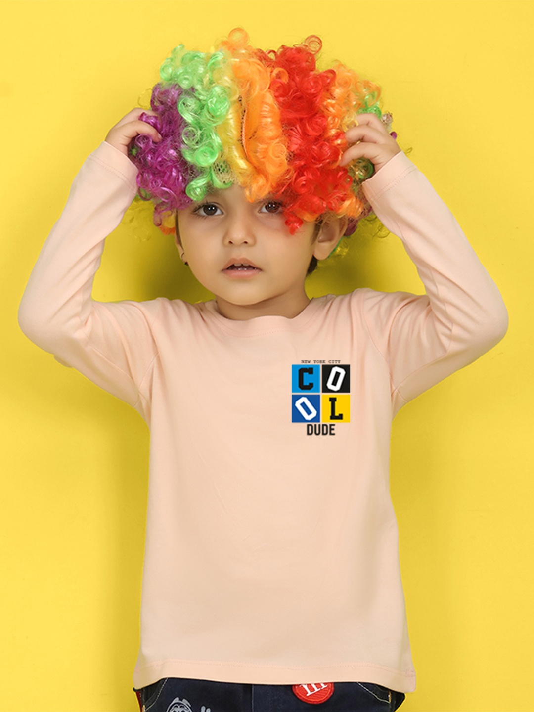 

NUSYL Kids Pink Printed Pure Cotton T-shirt