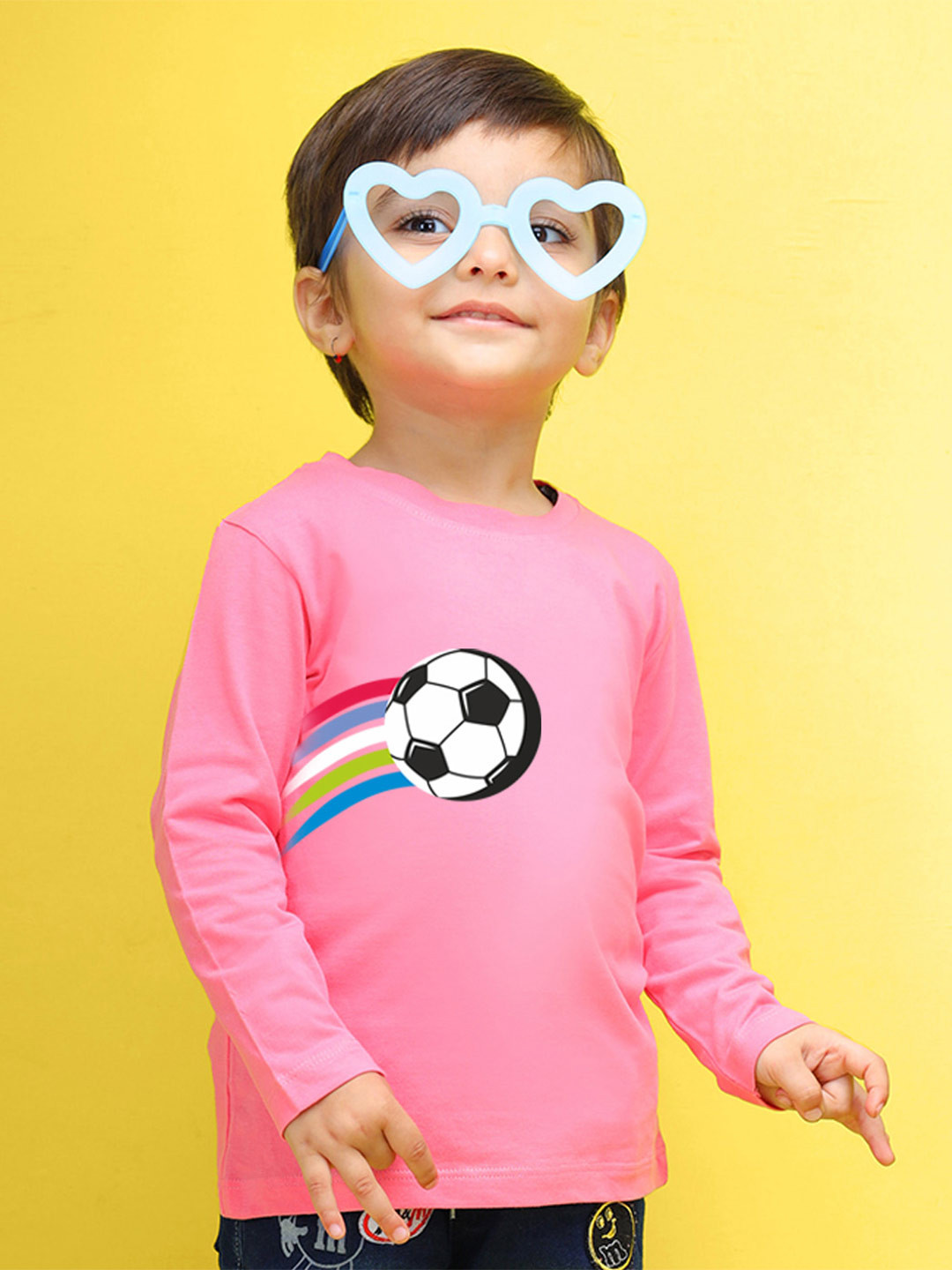 

NUSYL Kids Peach-Coloured Typography Printed Pure Cotton T-shirt