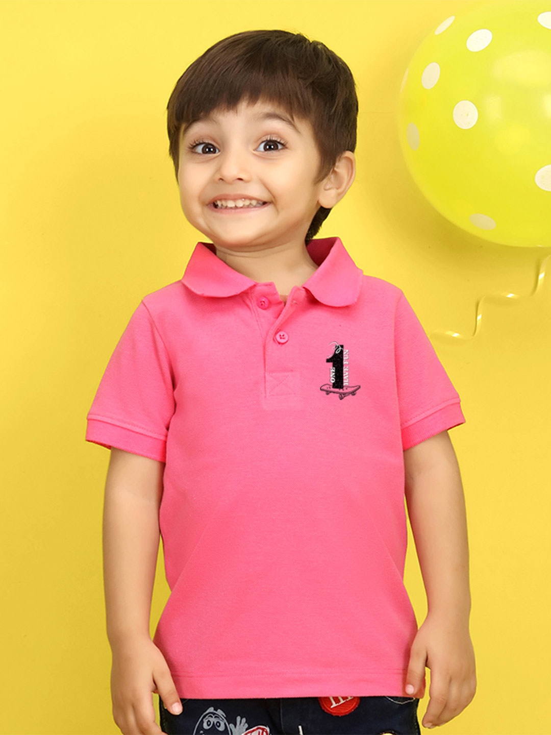 

NUSYL Kids Yellow Printed Pure Cotton T-shirt
