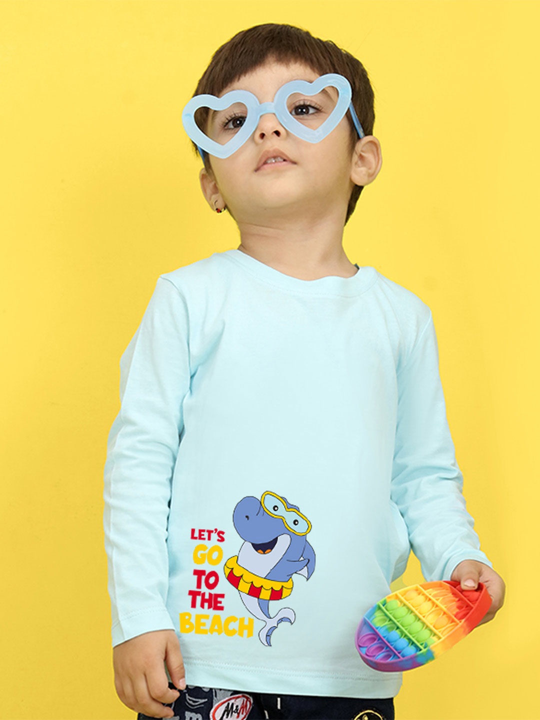 

NUSYL Kids Peach-Coloured Printed Pure Cotton T-shirt