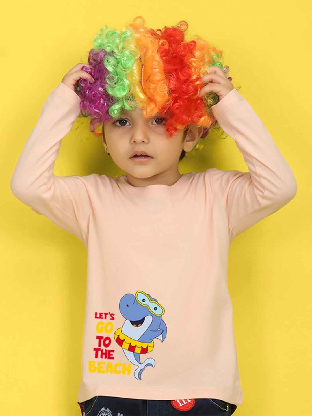 

NUSYL Kids Green Printed Pure Cotton T-shirt