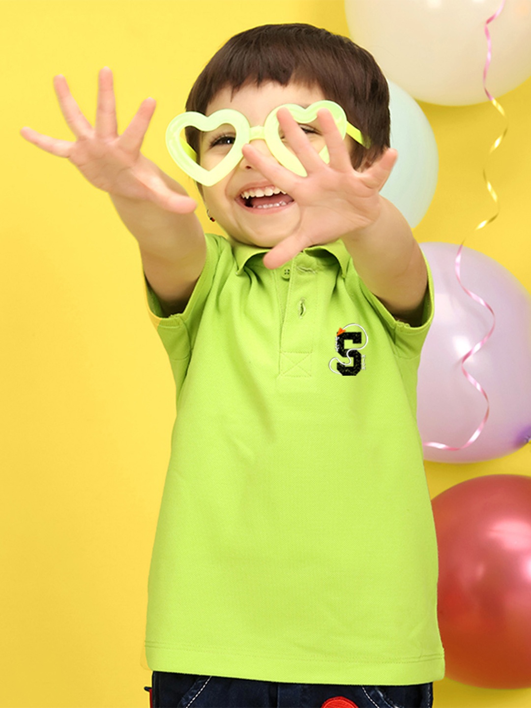 

NUSYL Kids Peach-Coloured Printed Pure Cotton T-shirt