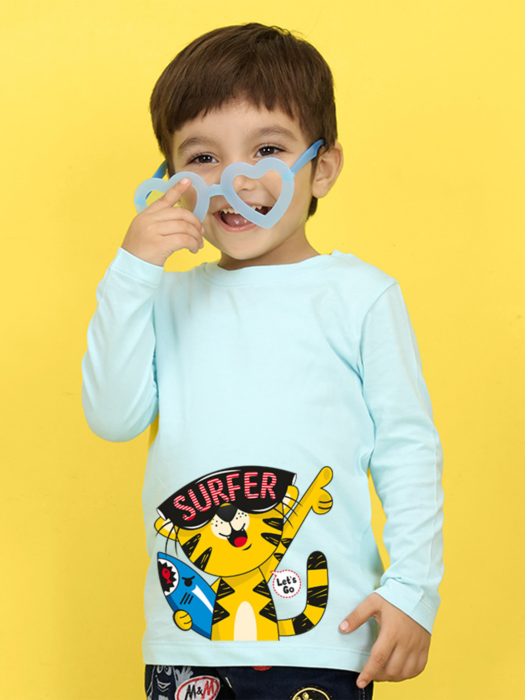 

NUSYL Kids Peach-Coloured Typography Printed Pure Cotton T-shirt