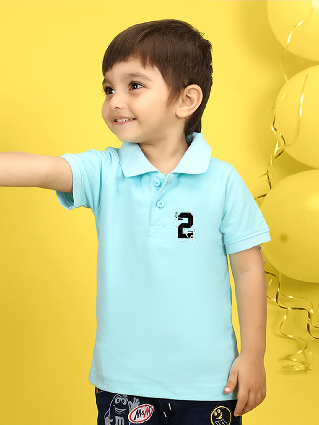 

NUSYL Kids Yellow Printed Pure Cotton T-shirt