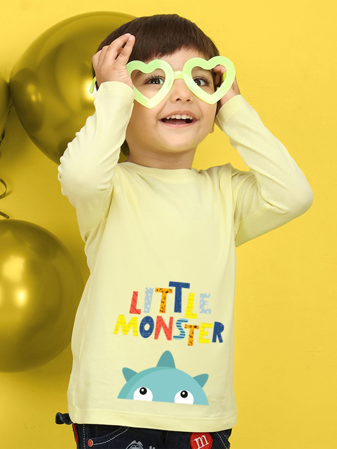 

NUSYL Kids Blue Printed Pure Cotton T-shirt