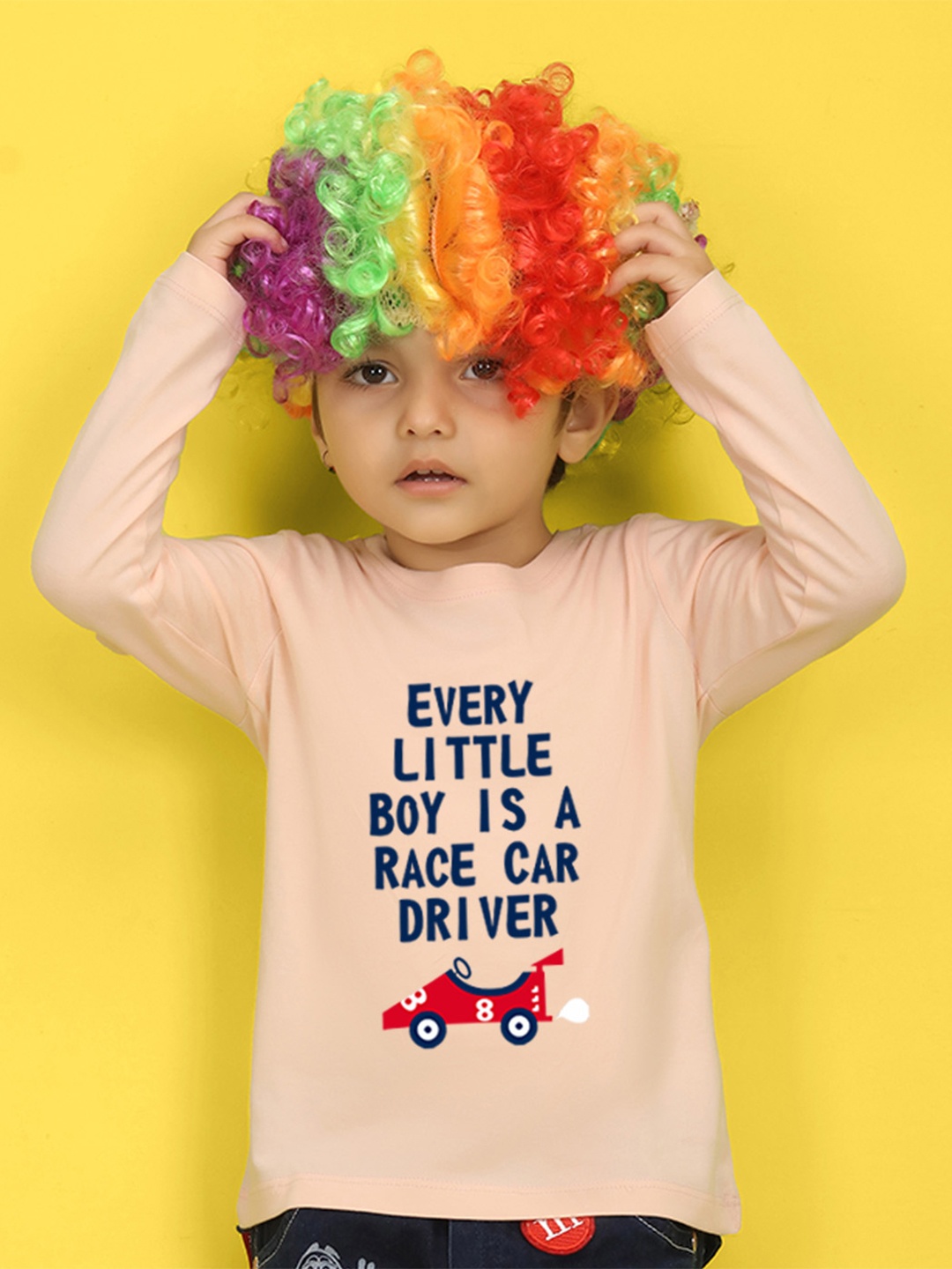 

NUSYL Kids Yellow Printed Graphic Pure Cotton T-shirt