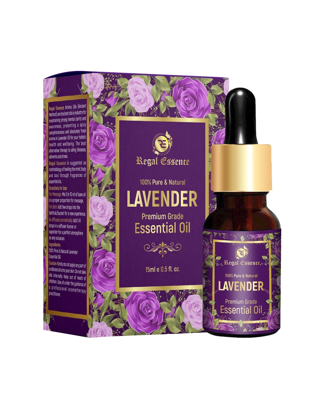 

Regal Essence Lavender Essential Hair Oil & Skin 15 ml, Purple