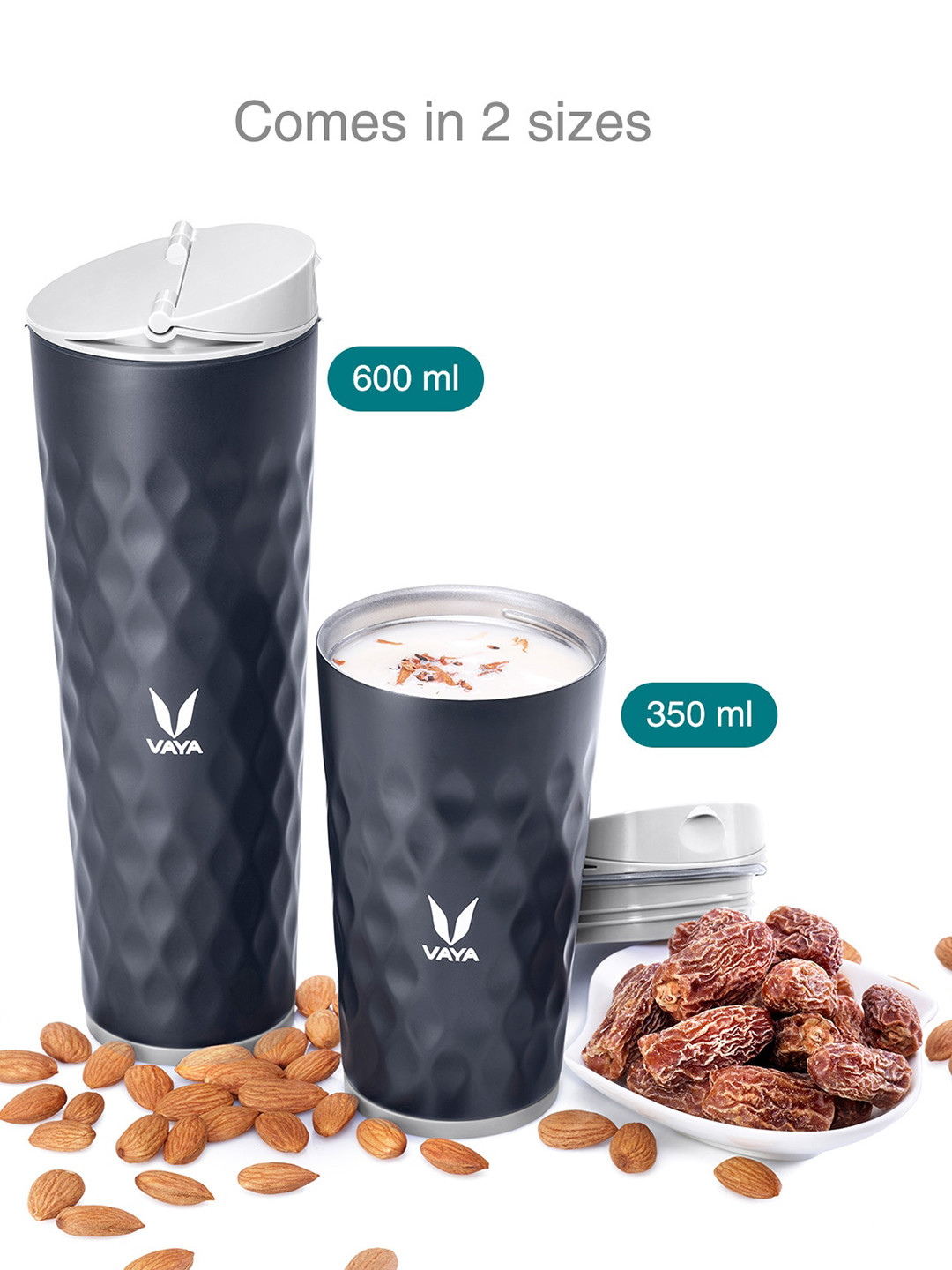 

Vaya Black Vacuum Insulated Stainless Steel Bottle 350 ml