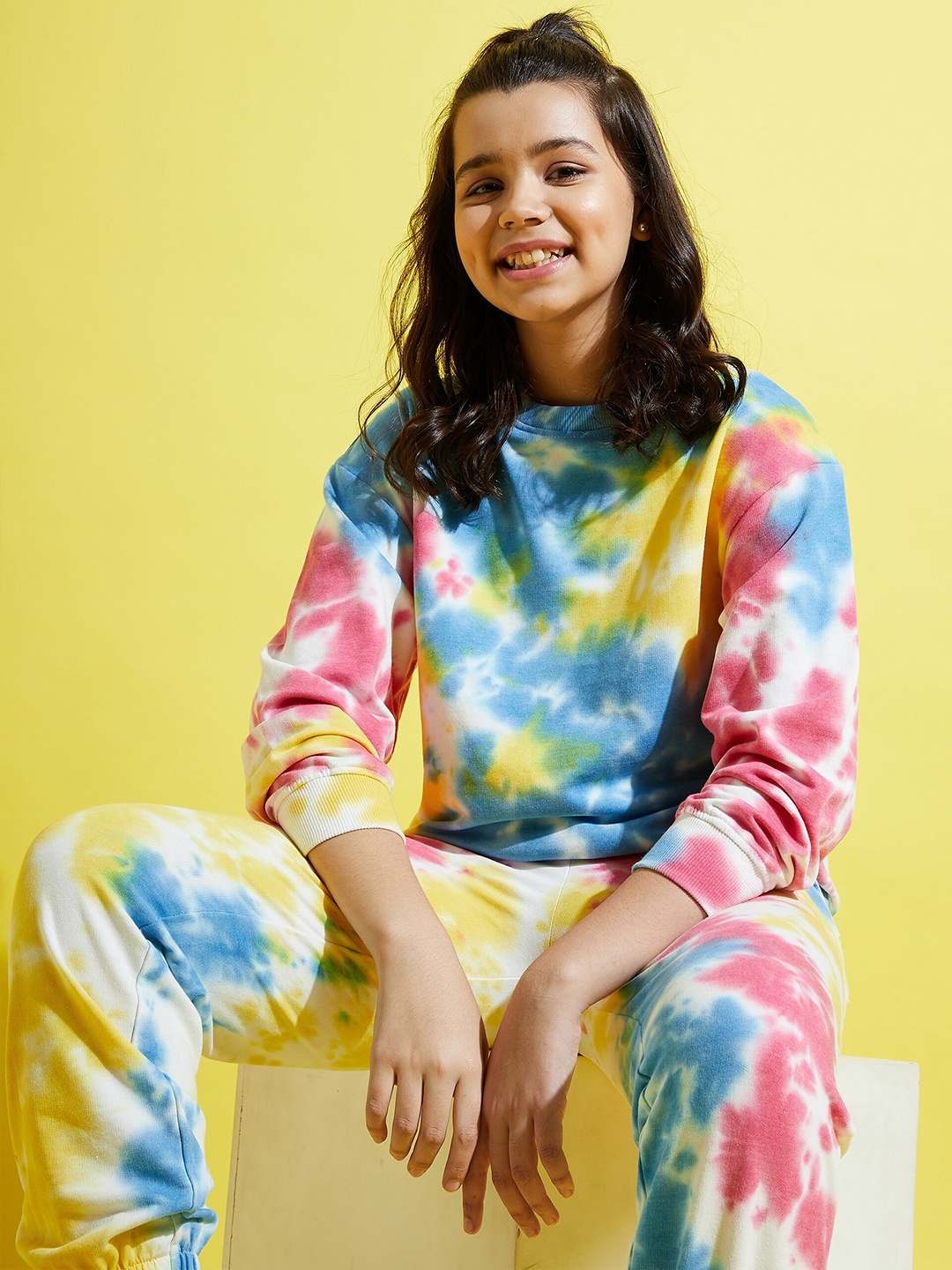 

Noh Voh - SASSAFRAS Kids Girls Blue Printed Sweatshirt