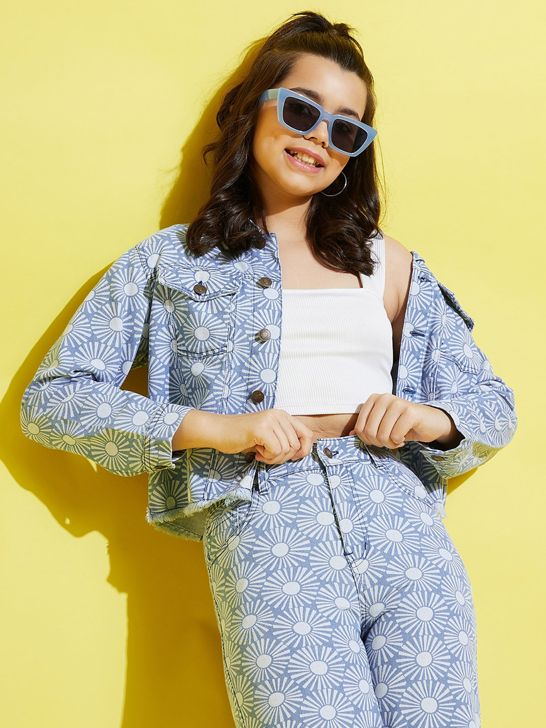 

Noh Voh - SASSAFRAS Kids Girls Blue Denim Jacket