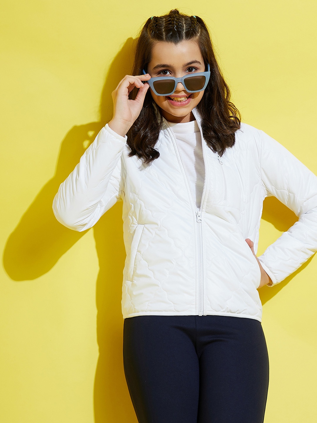 

Noh.Voh - SASSAFRAS Kids Girls White Quilted Jacket