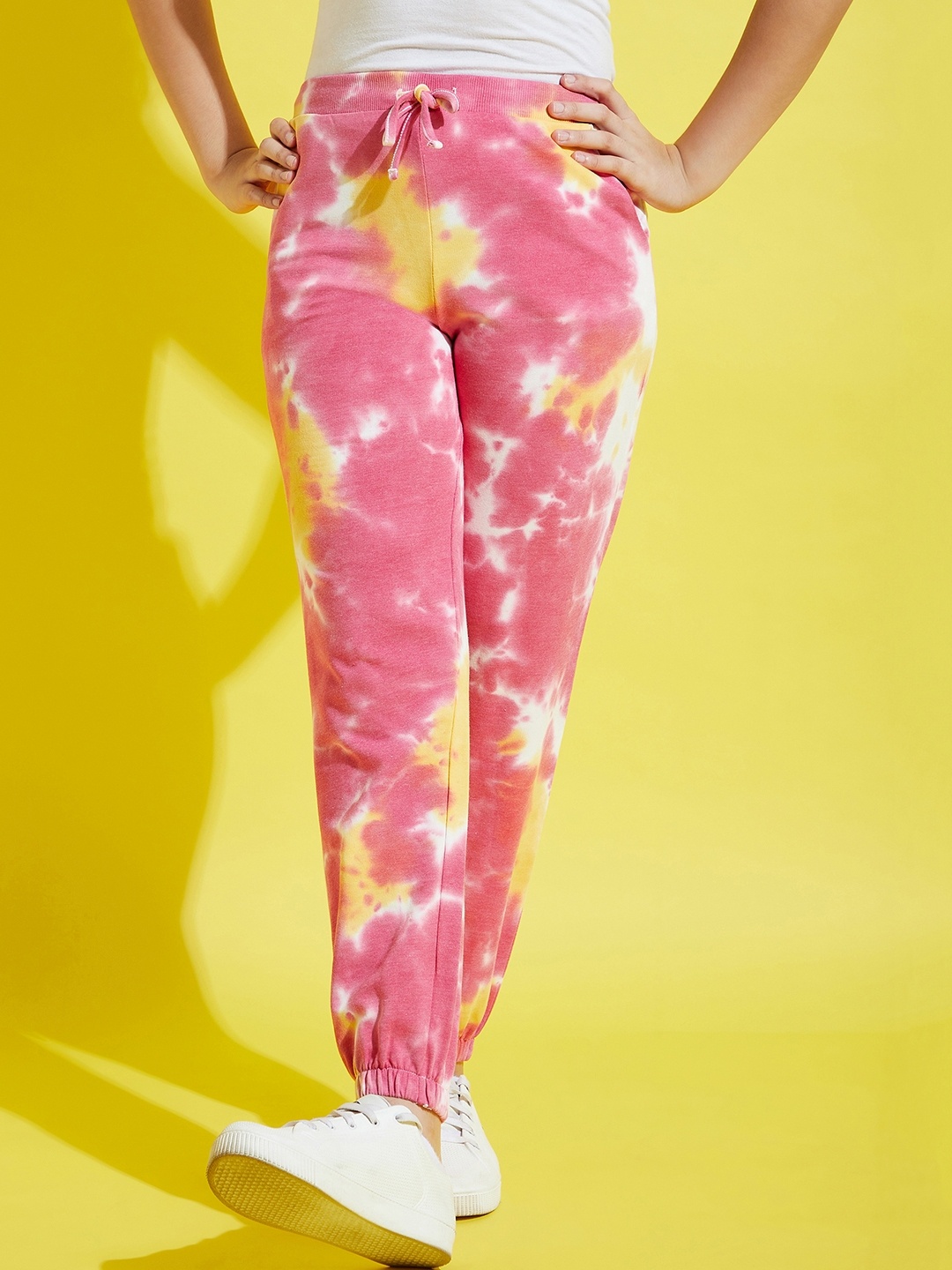 

Noh.Voh - SASSAFRAS Yellow & Pink Tie Dye Cotton Joggers