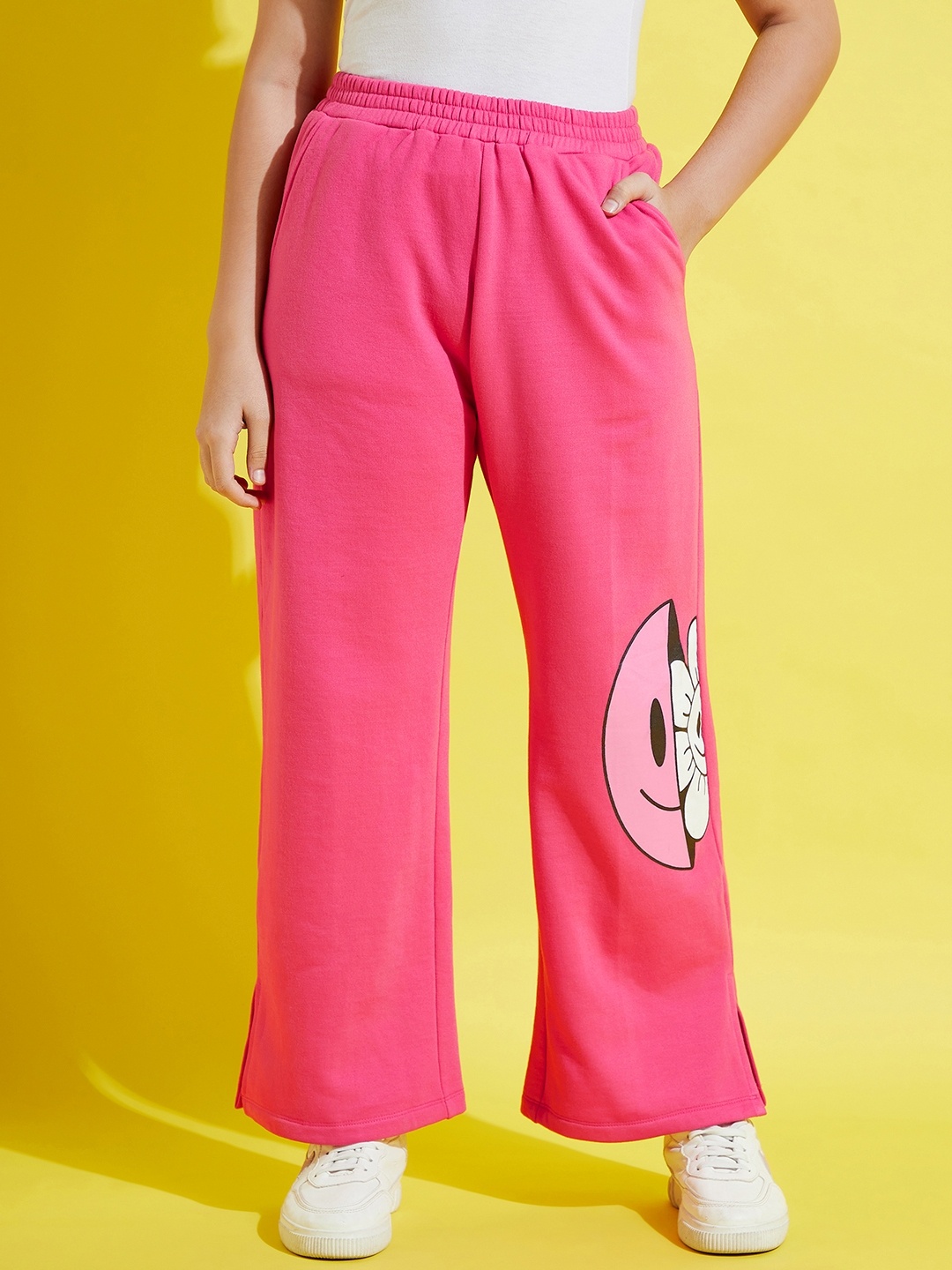 

Noh.Voh - SASSAFRAS Kids Girls Pink Solid Track Pants