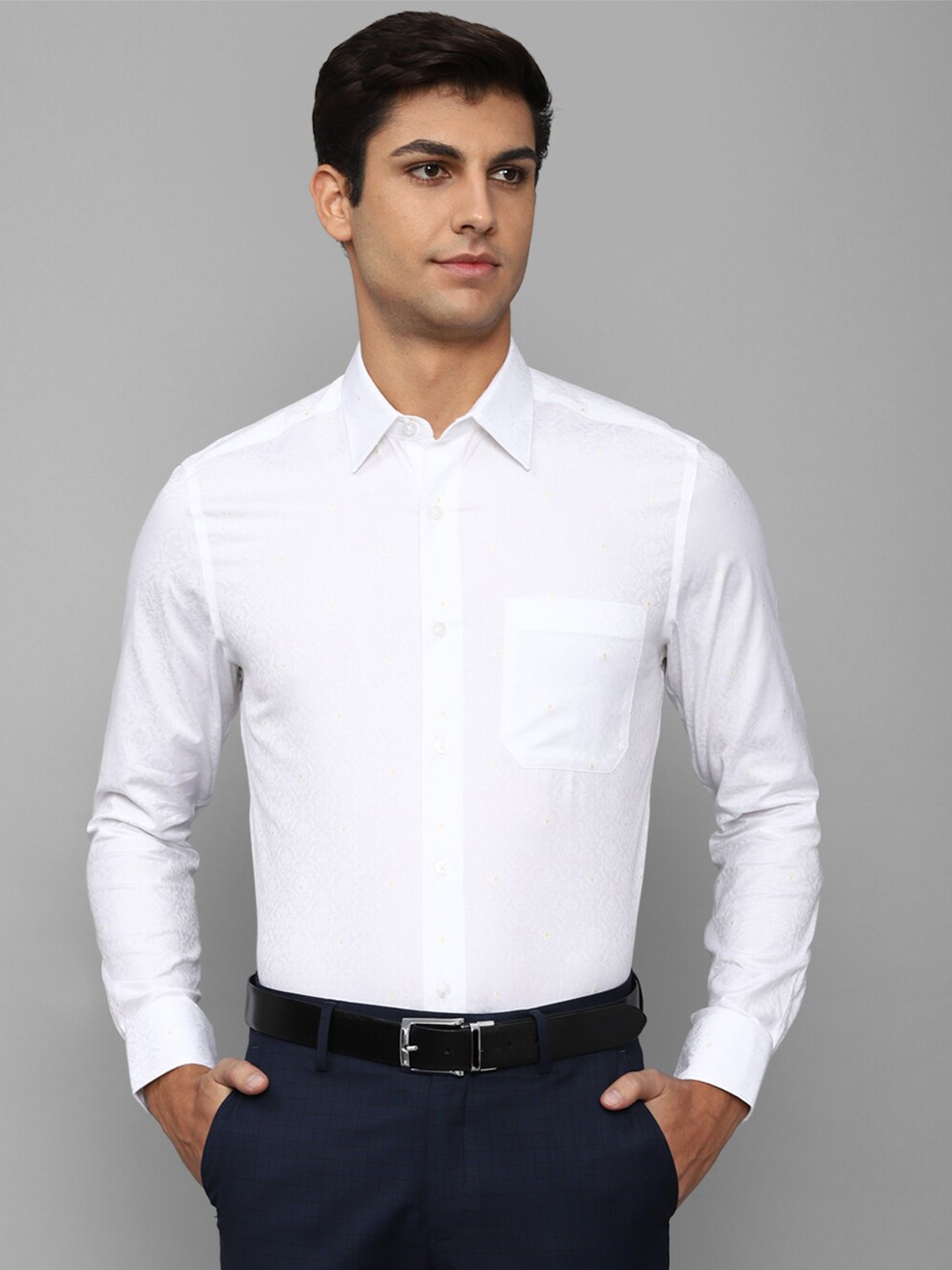 

Louis Philippe Gods & Kings Men Slim Fit Giza Cotton Formal Shirt, White