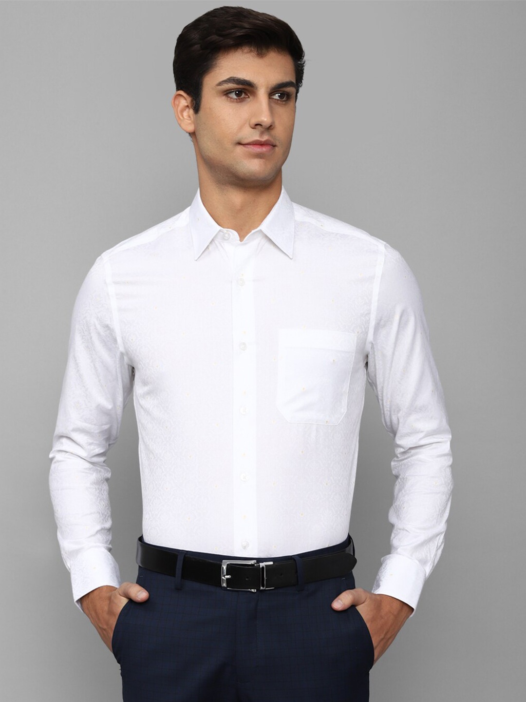 

Louis Philippe Men Slim Fit Cotton Formal Shirt, White