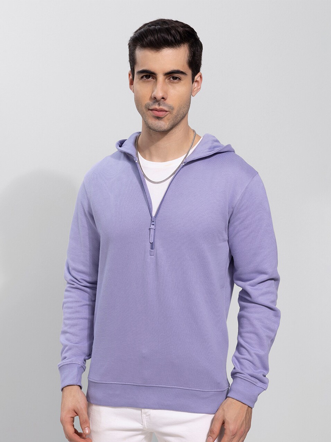

Snitch Hooded Pullover Sweatshirt, Purple