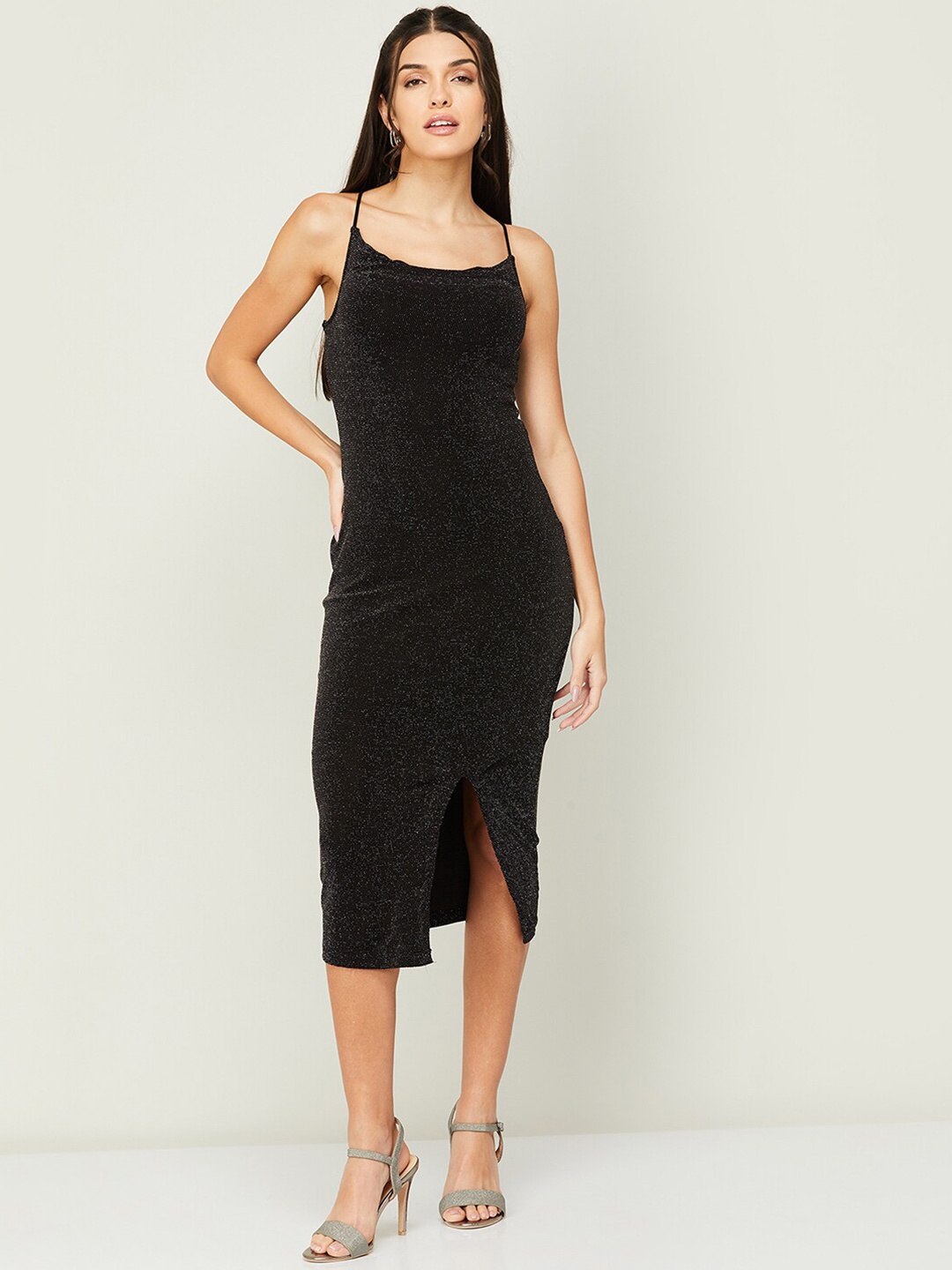 

Ginger by Lifestyle Black Bodycon Midi Dress