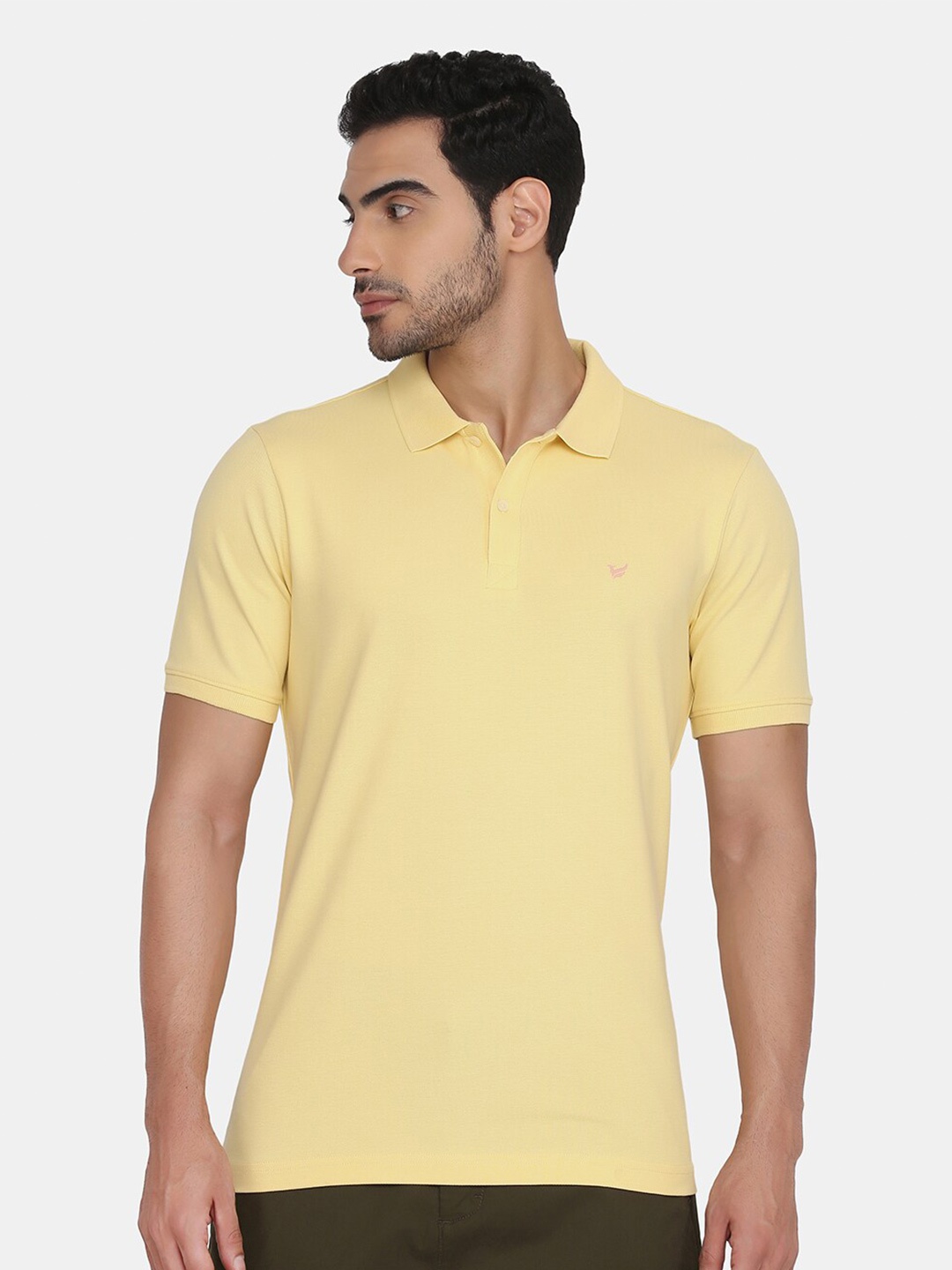 

Blackberrys Men Yellow Polo Collar Slim Fit T-shirt
