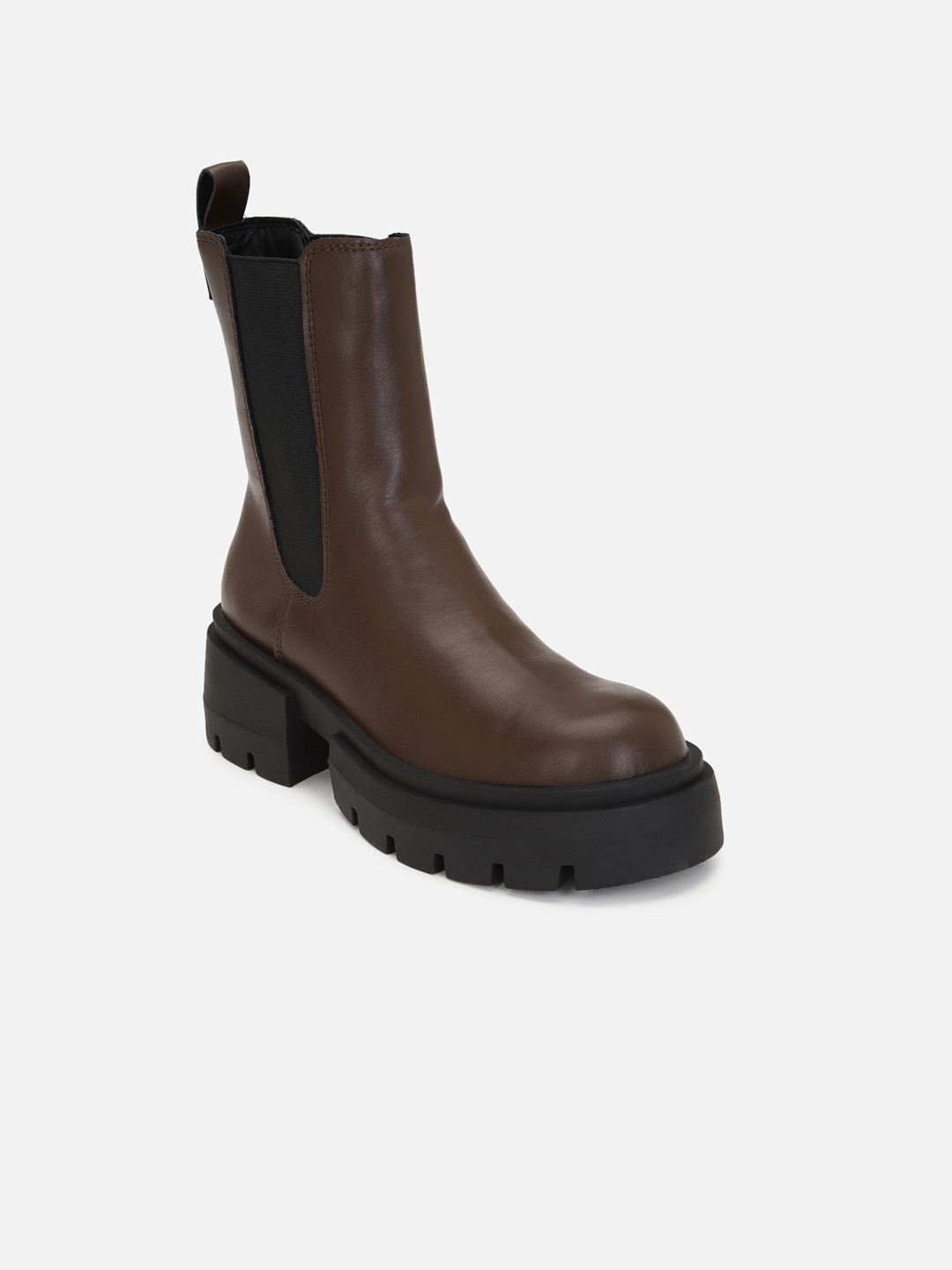 

FOREVER 21 Women Brown Solid Cheslea Boots
