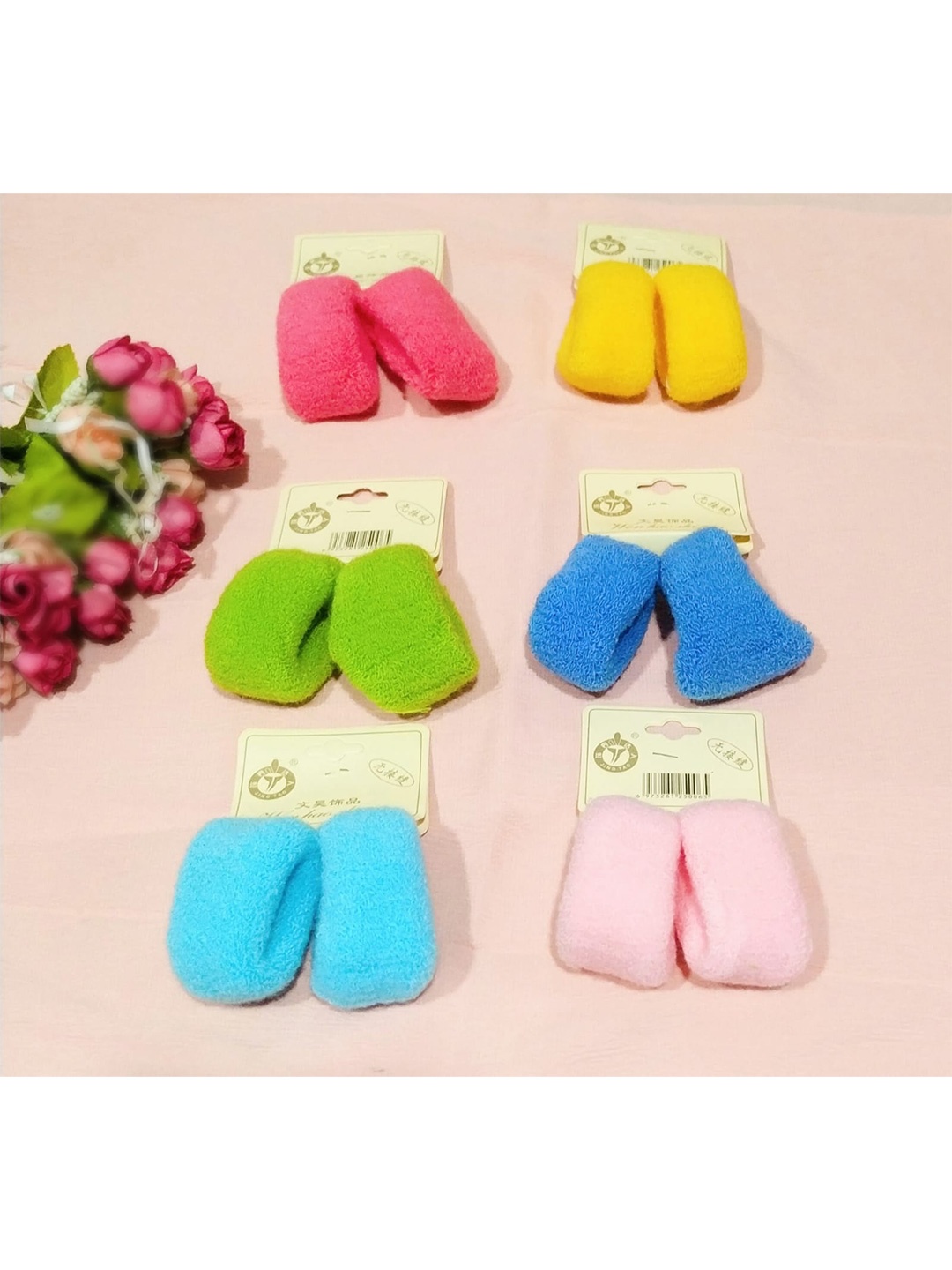 

FEMMIBELLA Women Set Of 12 Solid Ponytail Holders, Blue