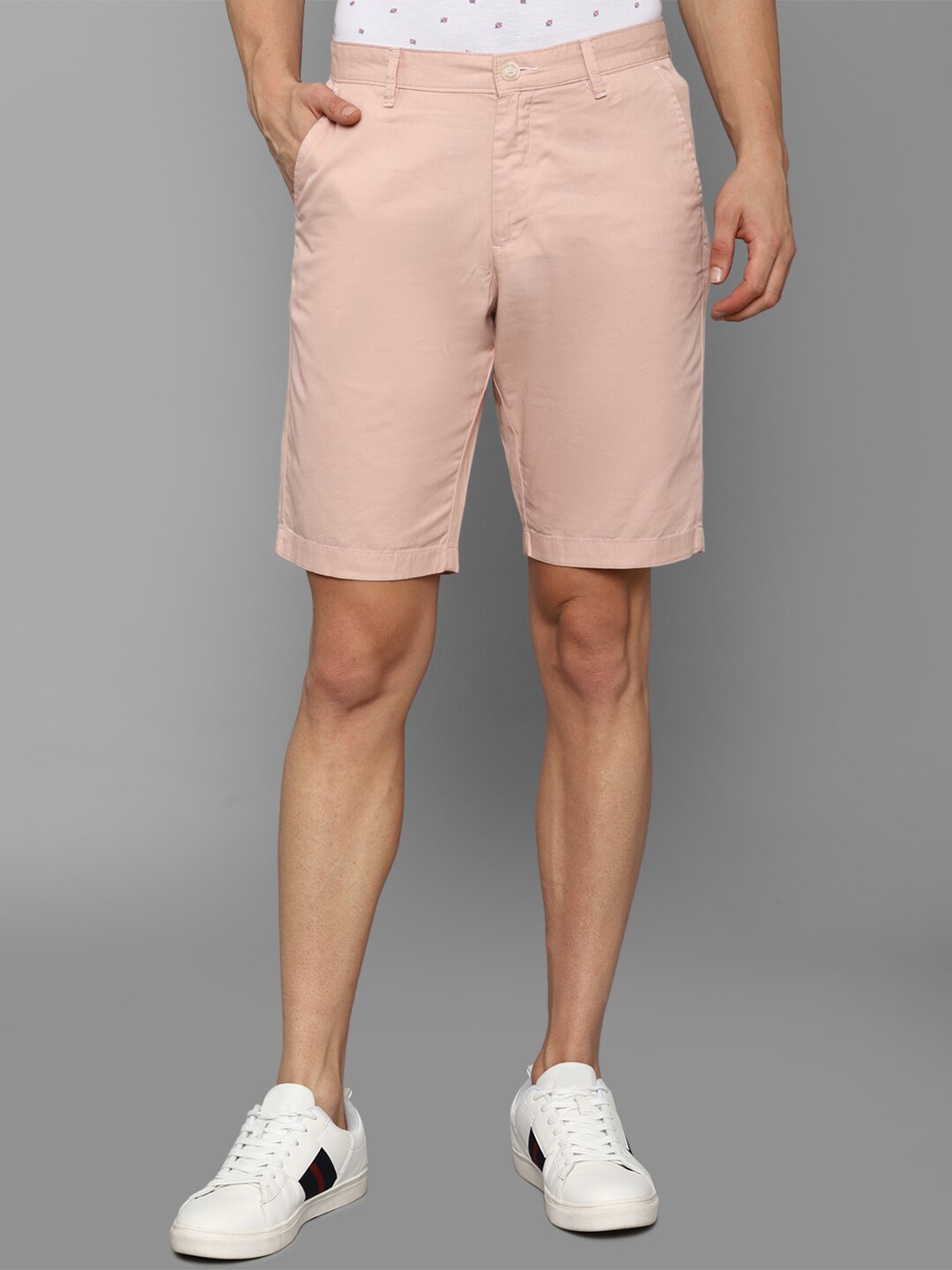 

Allen Solly Men Pink Slim Fit Pure Cotton Chino Shorts